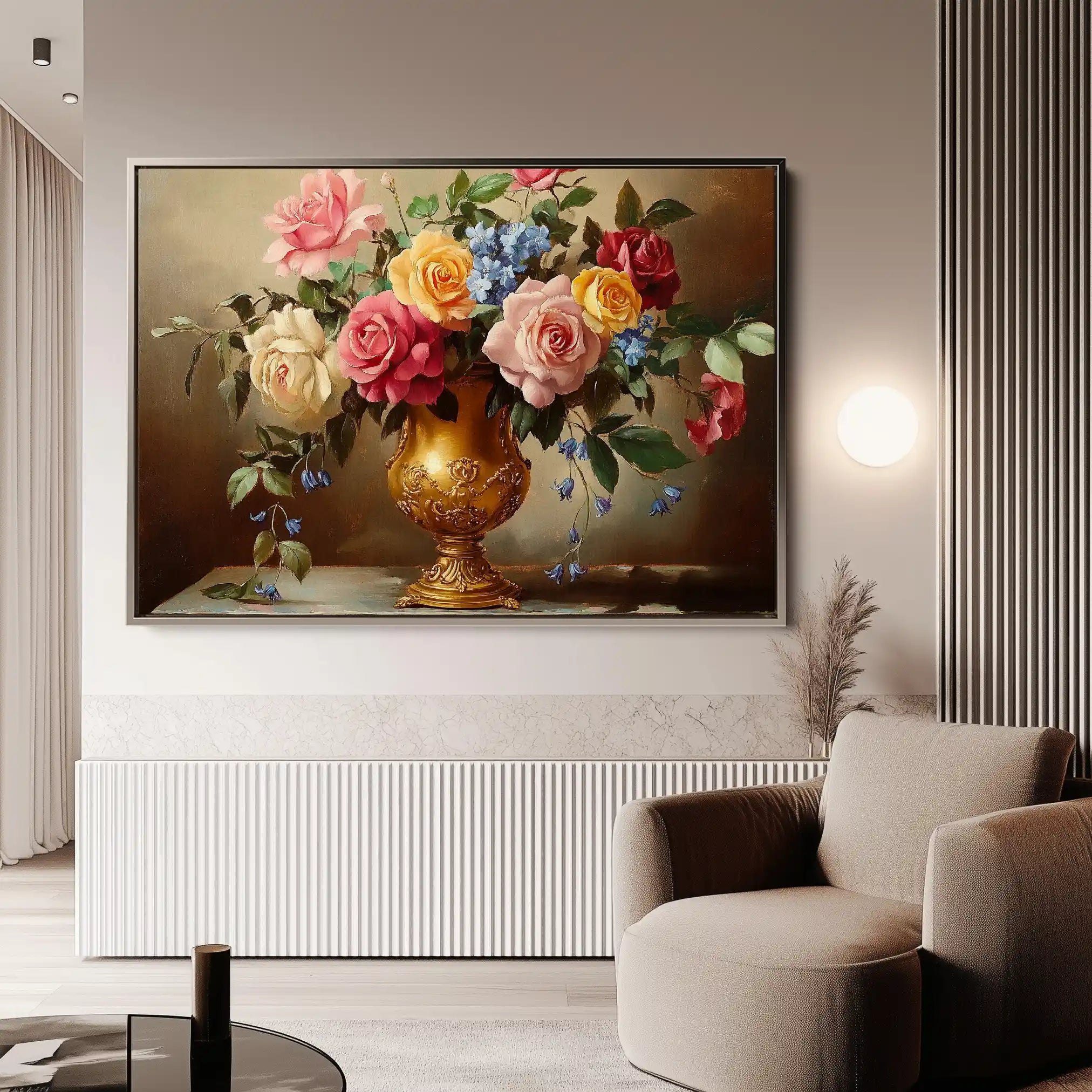 Floral Canvas Wall Art WAD950-F 90 x 60 cm / Stretched on hidden frame