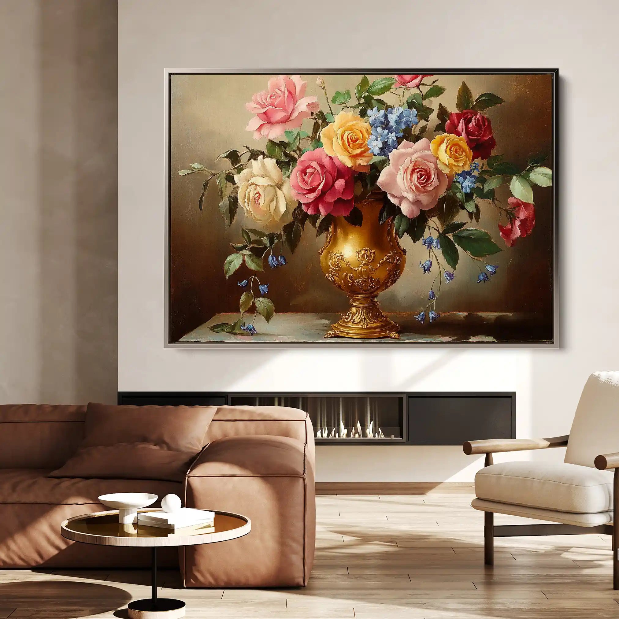 Floral Canvas Wall Art WAD950-F 90 x 60 cm / Stretched on hidden frame