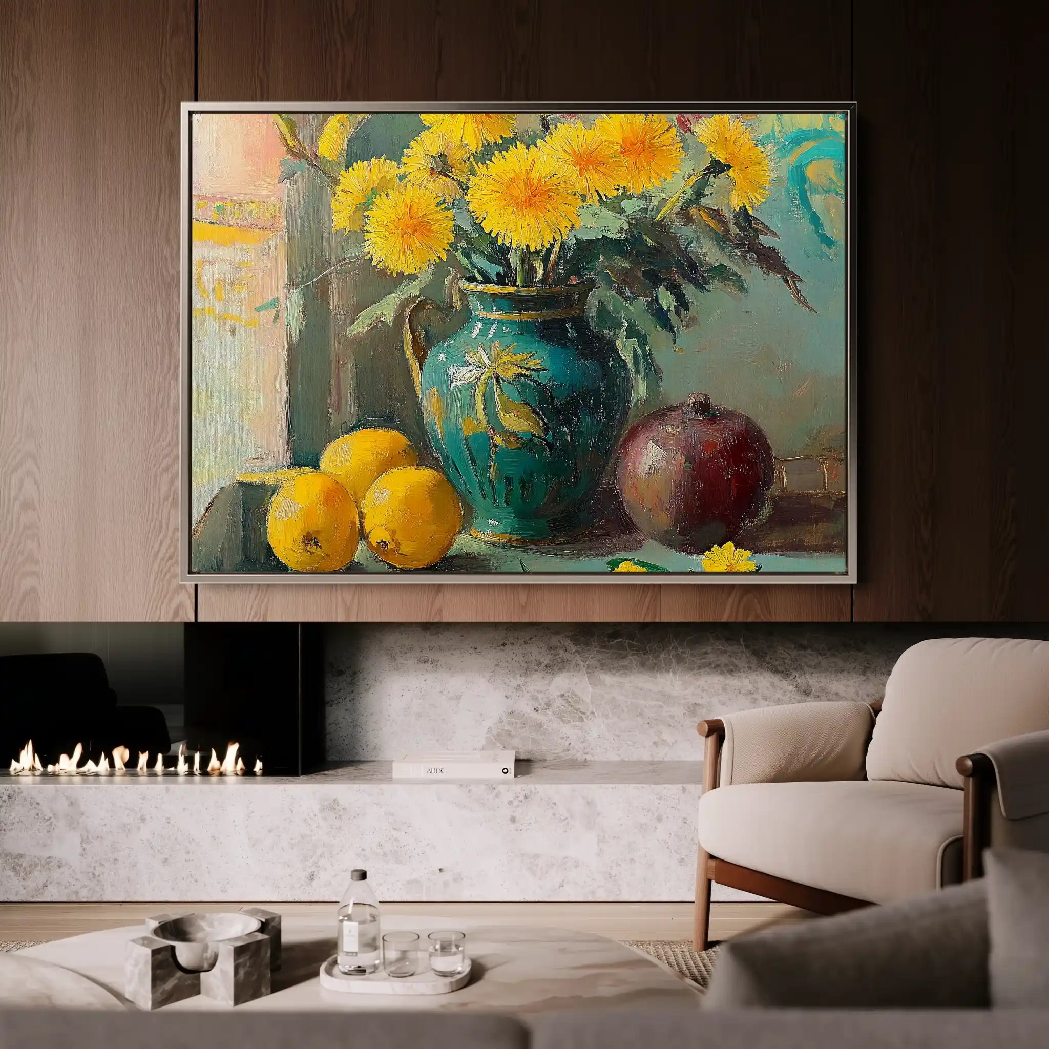 Floral Canvas Wall Art WAD953-F 90 x 60 cm / Stretched on hidden frame