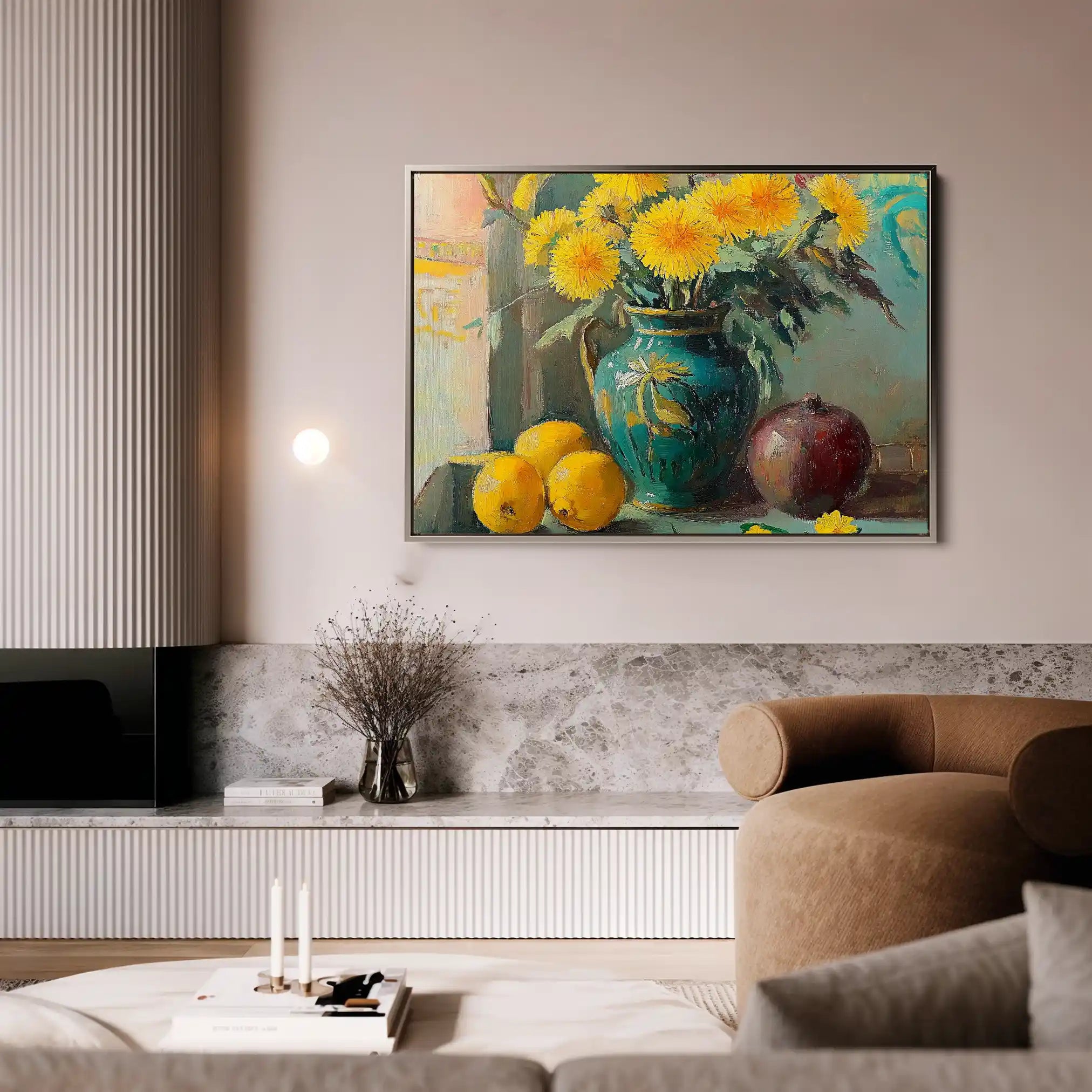 Floral Canvas Wall Art WAD953-F 90 x 60 cm / Stretched on hidden frame