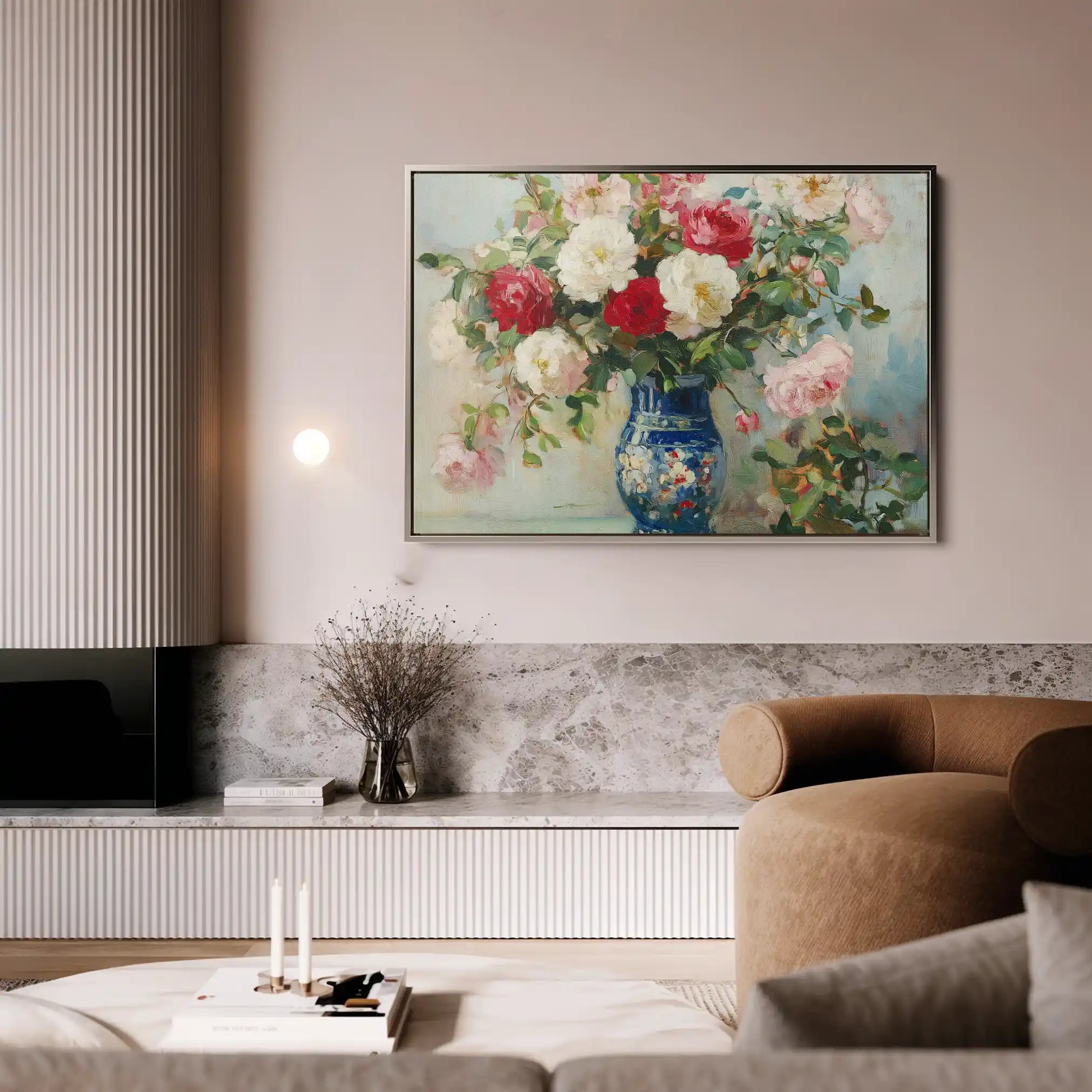 Floral Canvas Wall Art WAD957-F 90 x 60 cm / Stretched on hidden frame