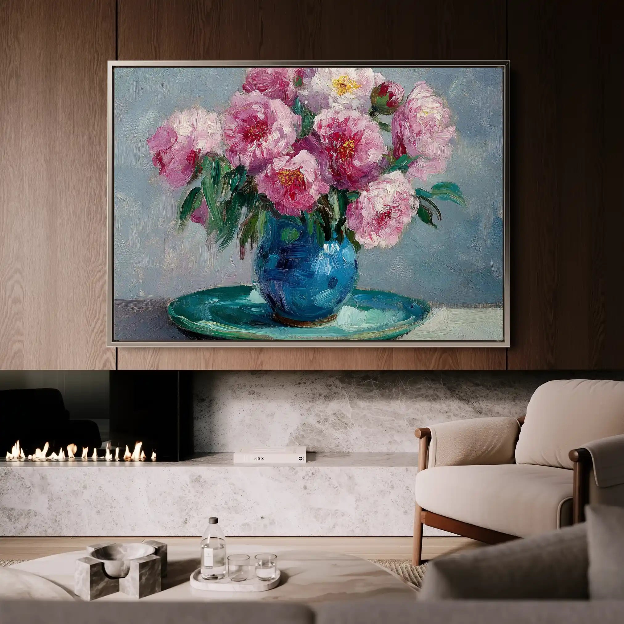 Floral Canvas Wall Art WAD958-F 90 x 60 cm / Stretched on hidden frame