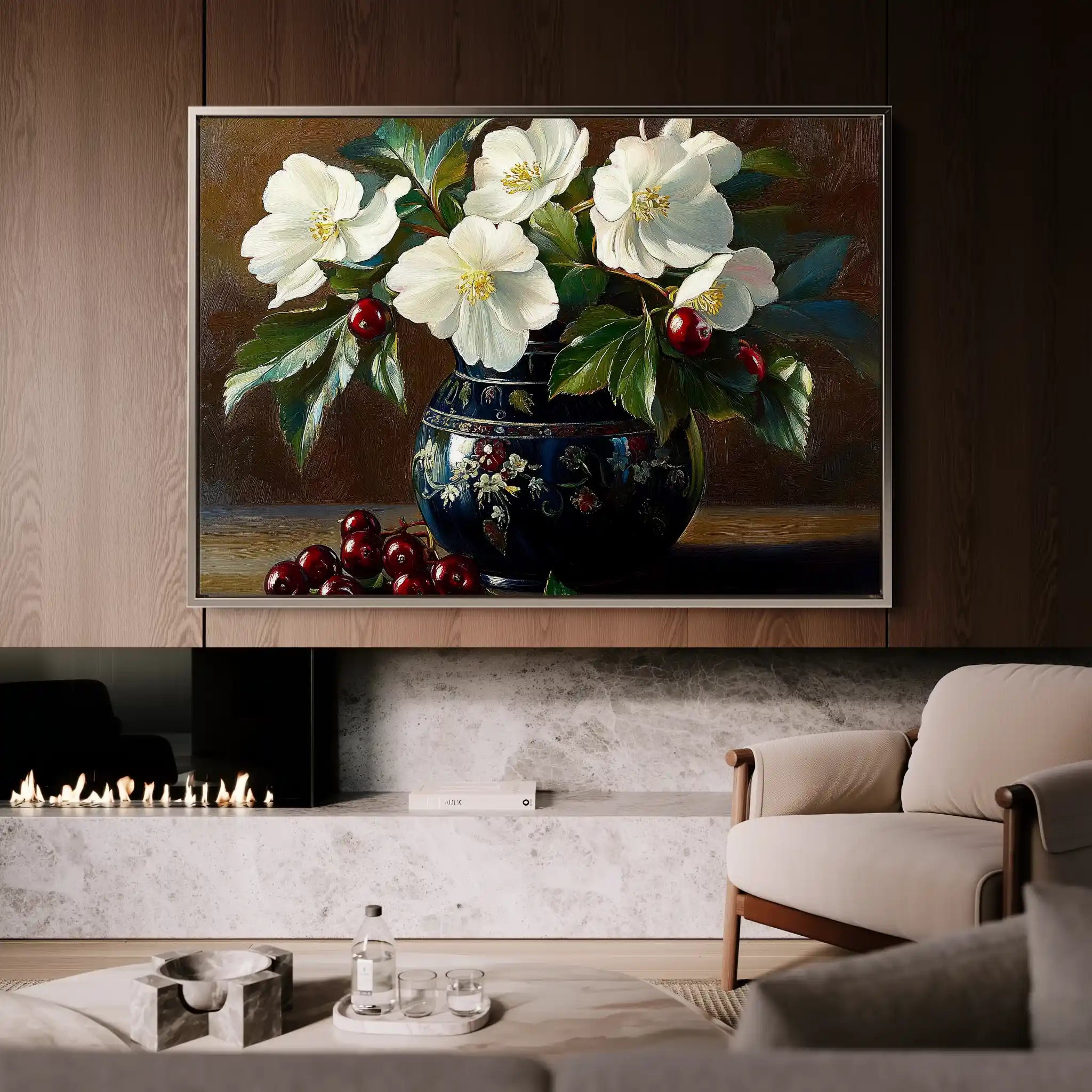 Floral Canvas Wall Art WAD962-F 90 x 60 cm / Stretched on hidden frame