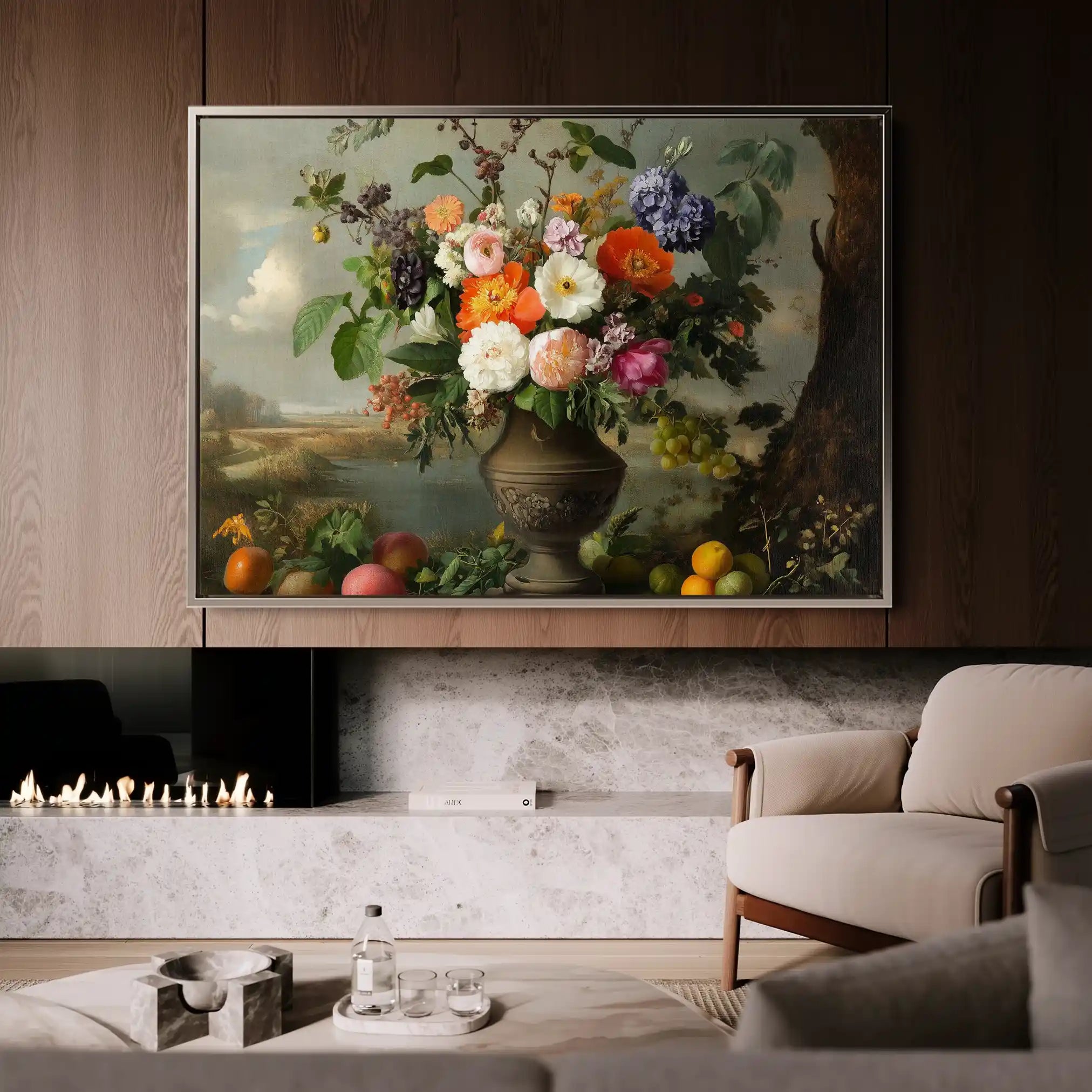 Floral Canvas Wall Art WAD963-F 90 x 60 cm / Stretched on hidden frame