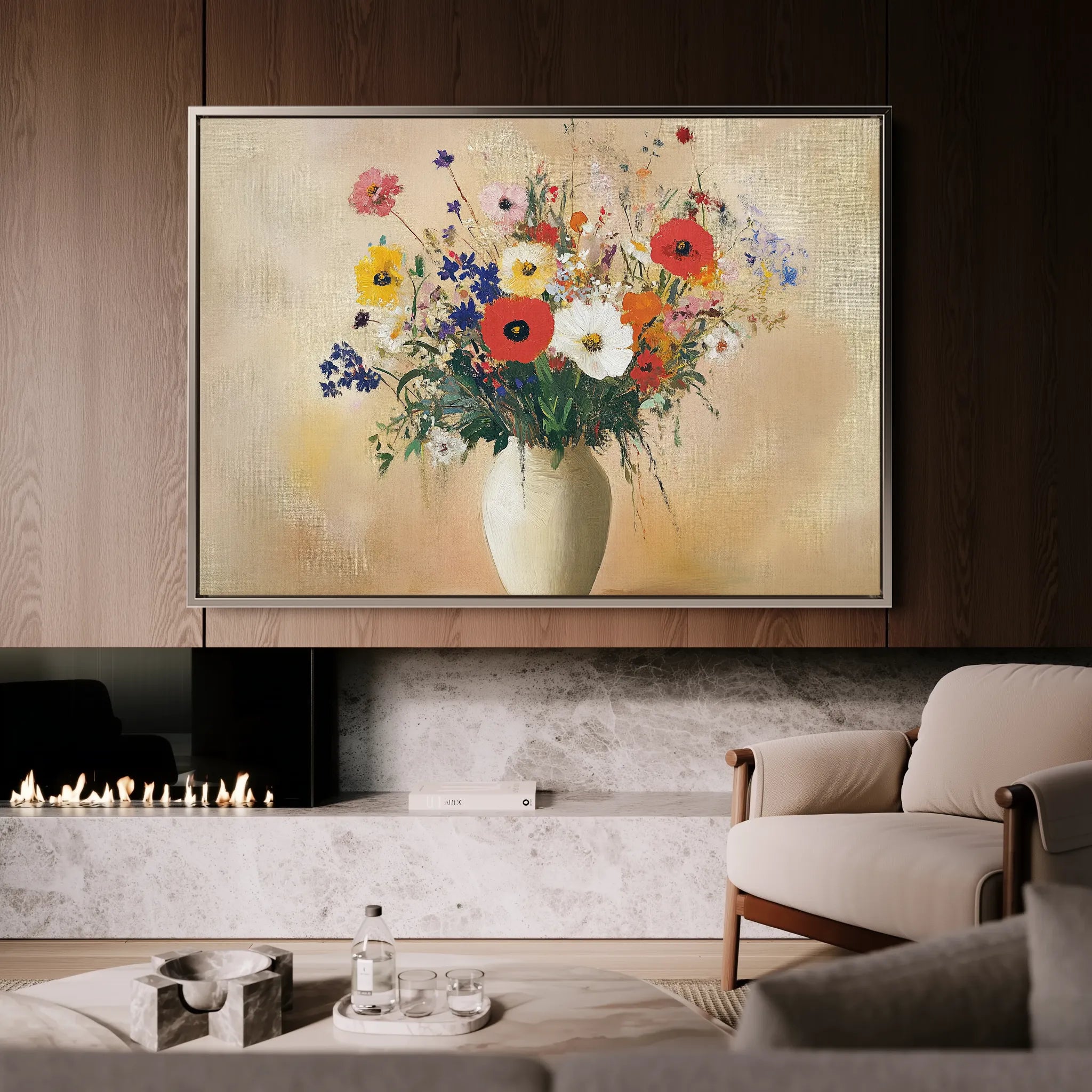 Floral Canvas Wall Art WAD967-F 90 x 60 cm / Stretched on hidden frame