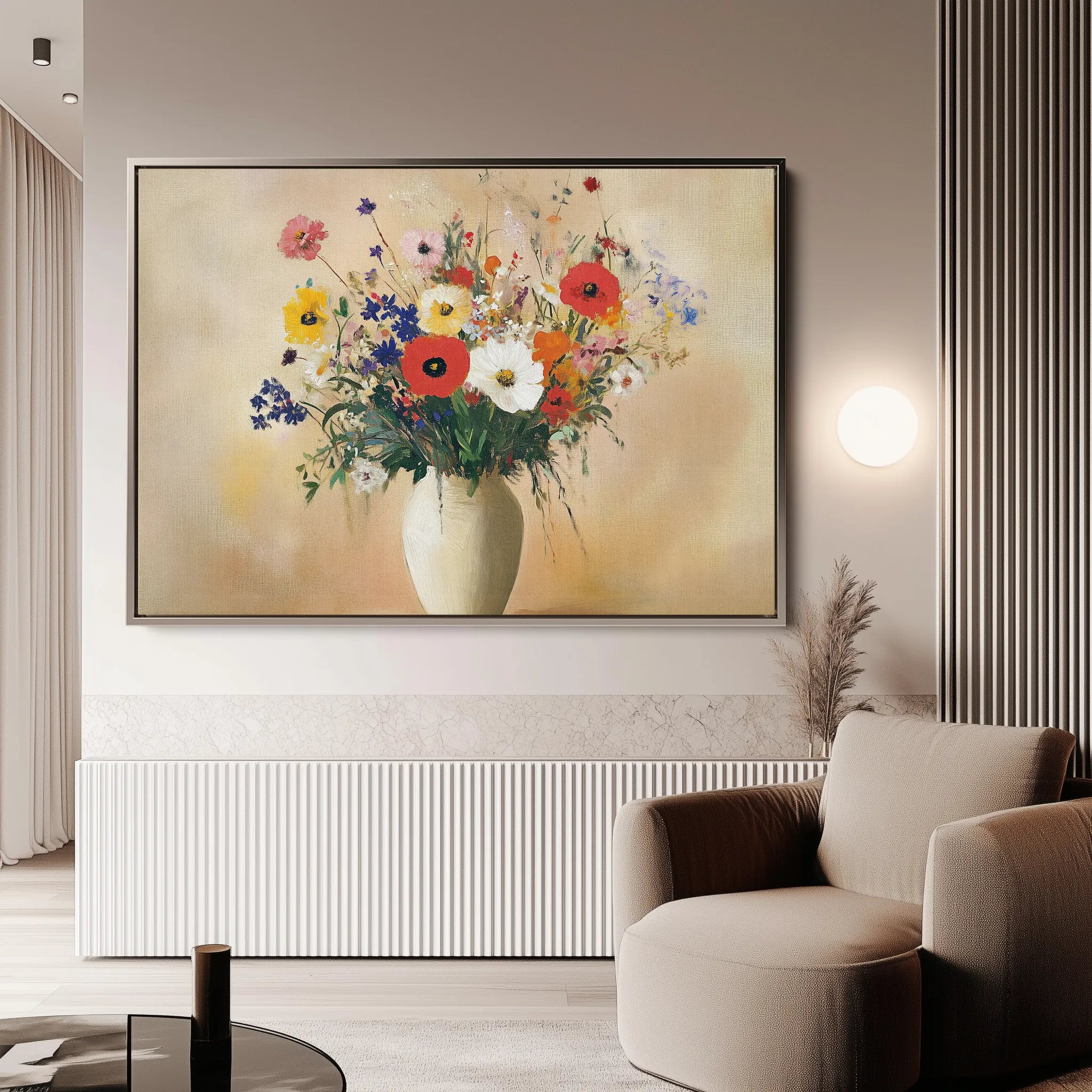 Floral Canvas Wall Art WAD967-F 90 x 60 cm / Stretched on hidden frame