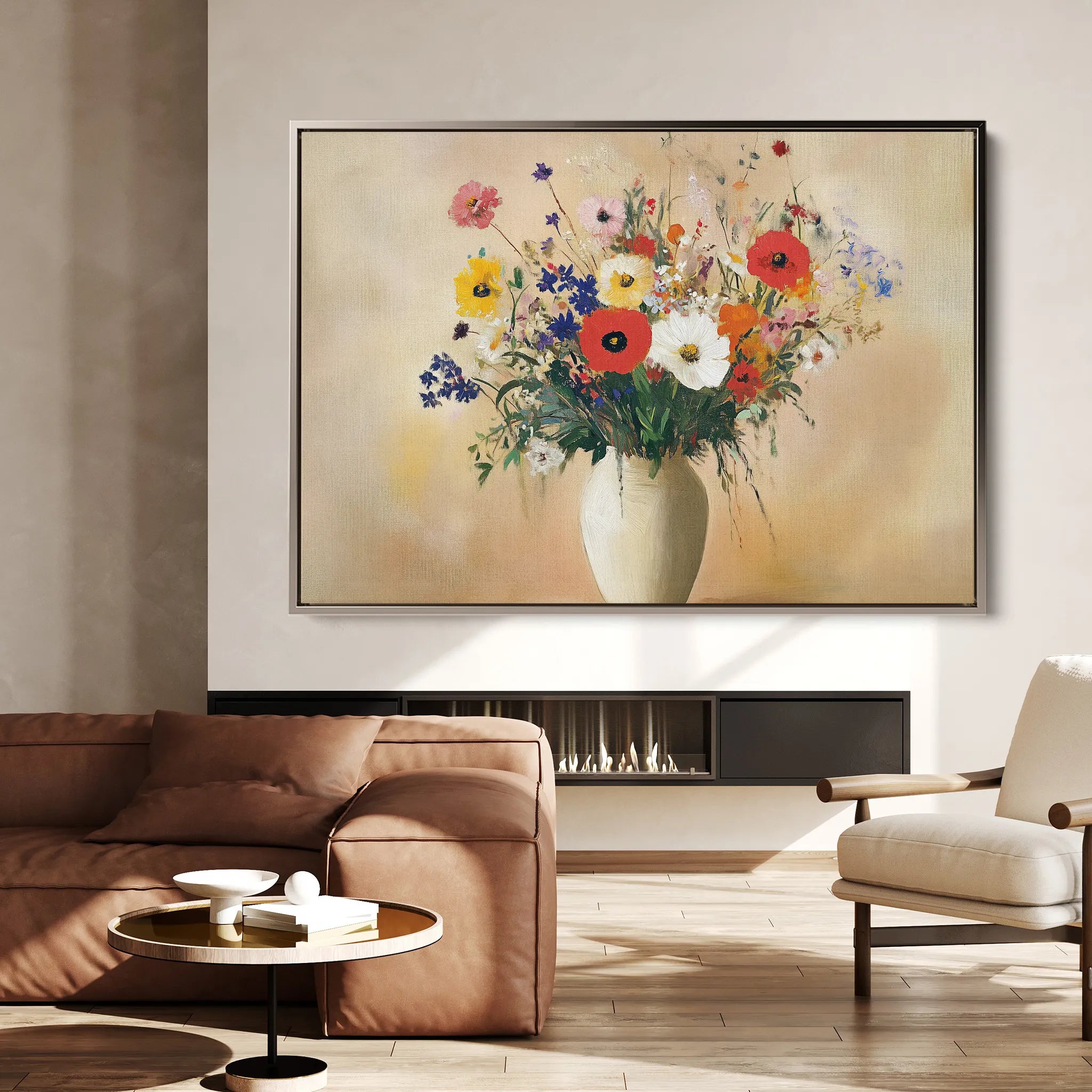 Floral Canvas Wall Art WAD967-F 90 x 60 cm / Stretched on hidden frame