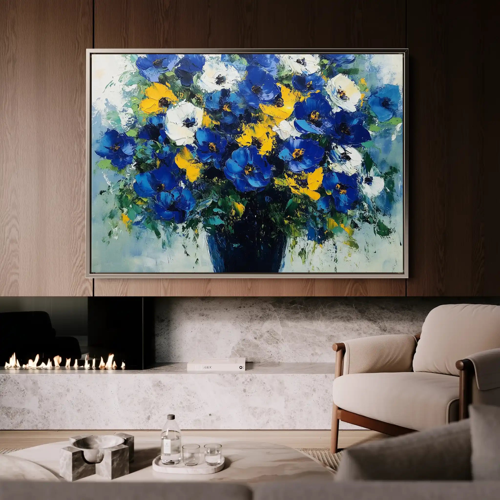 Floral Canvas Wall Art WAD971-F 90 x 60 cm / Stretched on hidden frame