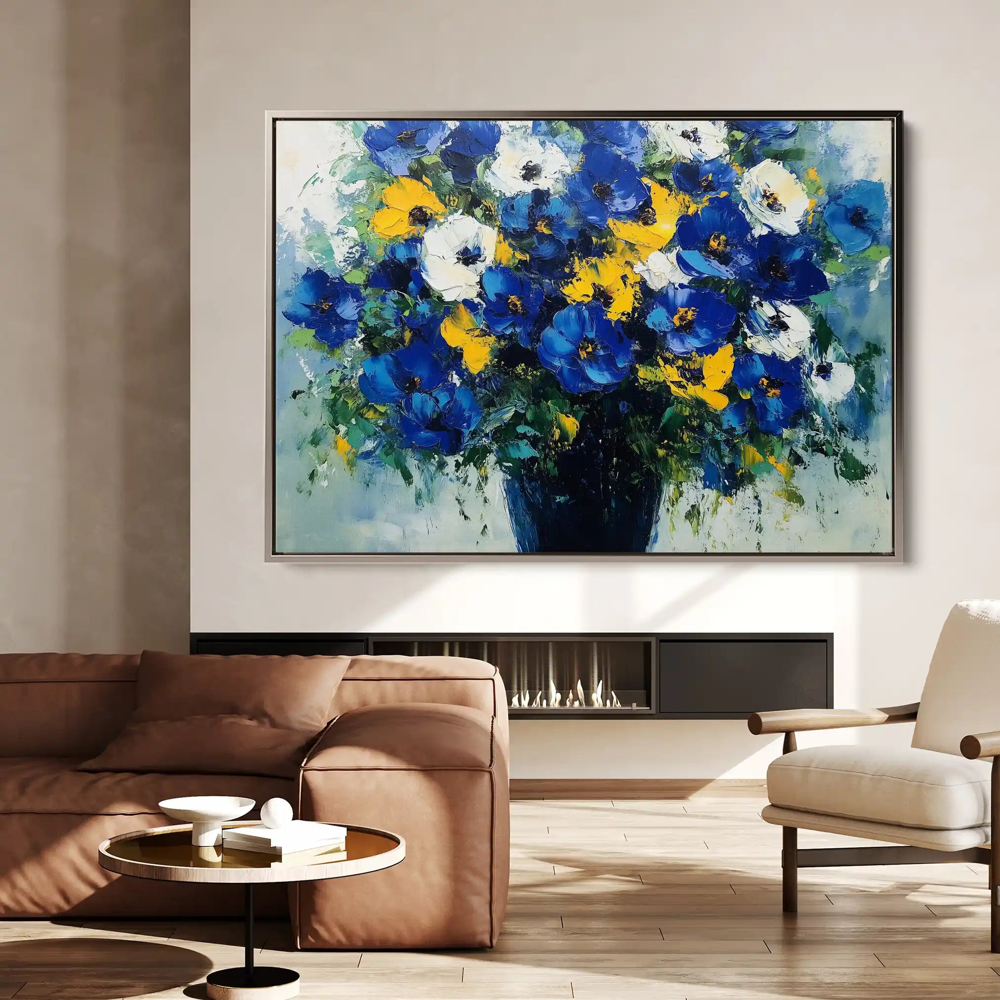 Floral Canvas Wall Art WAD971-F 90 x 60 cm / Stretched on hidden frame