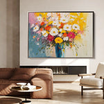 Floral Canvas Wall Art WAD972-F 90 x 60 cm / Stretched on hidden frame