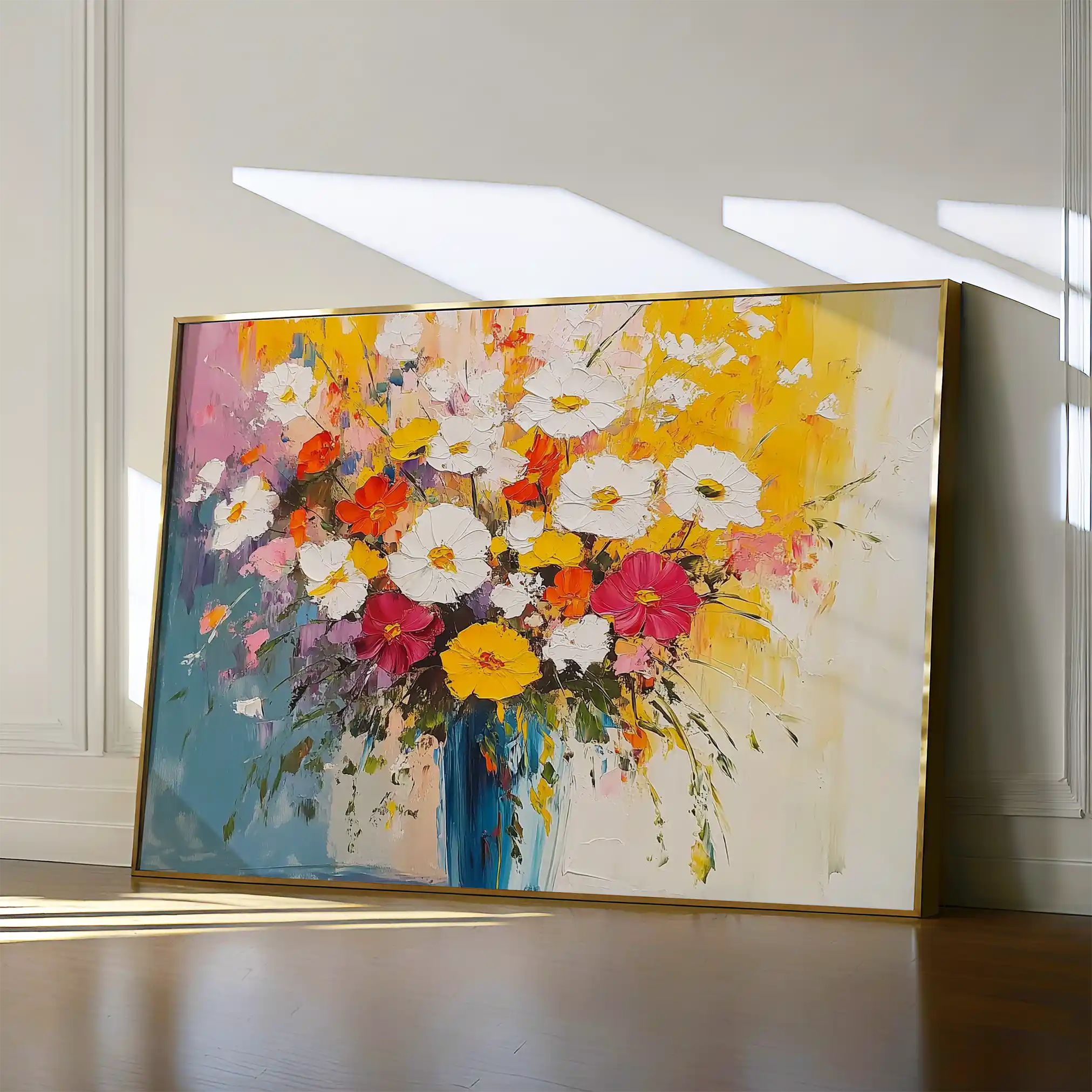 Floral Canvas Wall Art WAD972-F 90 x 60 cm / Stretched on hidden frame