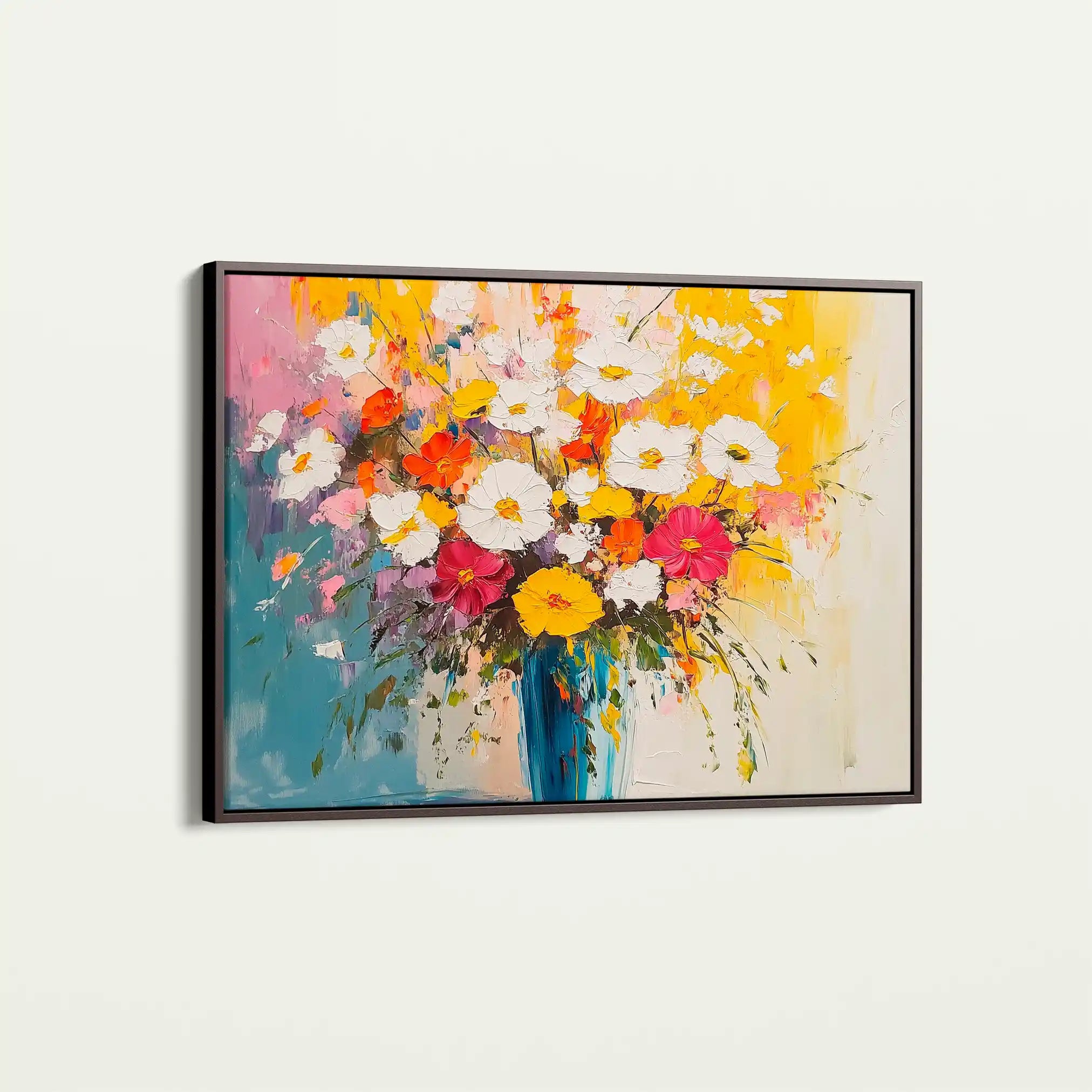 Floral Canvas Wall Art WAD972-F 90 x 60 cm / Stretched on hidden frame