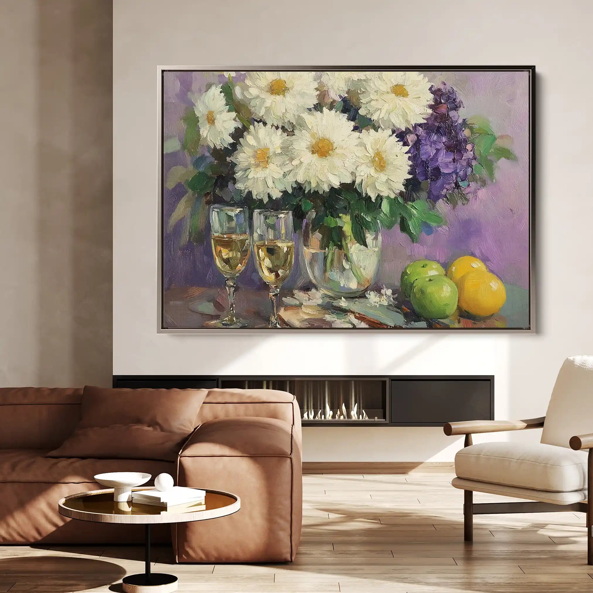 Floral Canvas Wall Art WAD973-F 90 x 60 cm / Stretched on hidden frame
