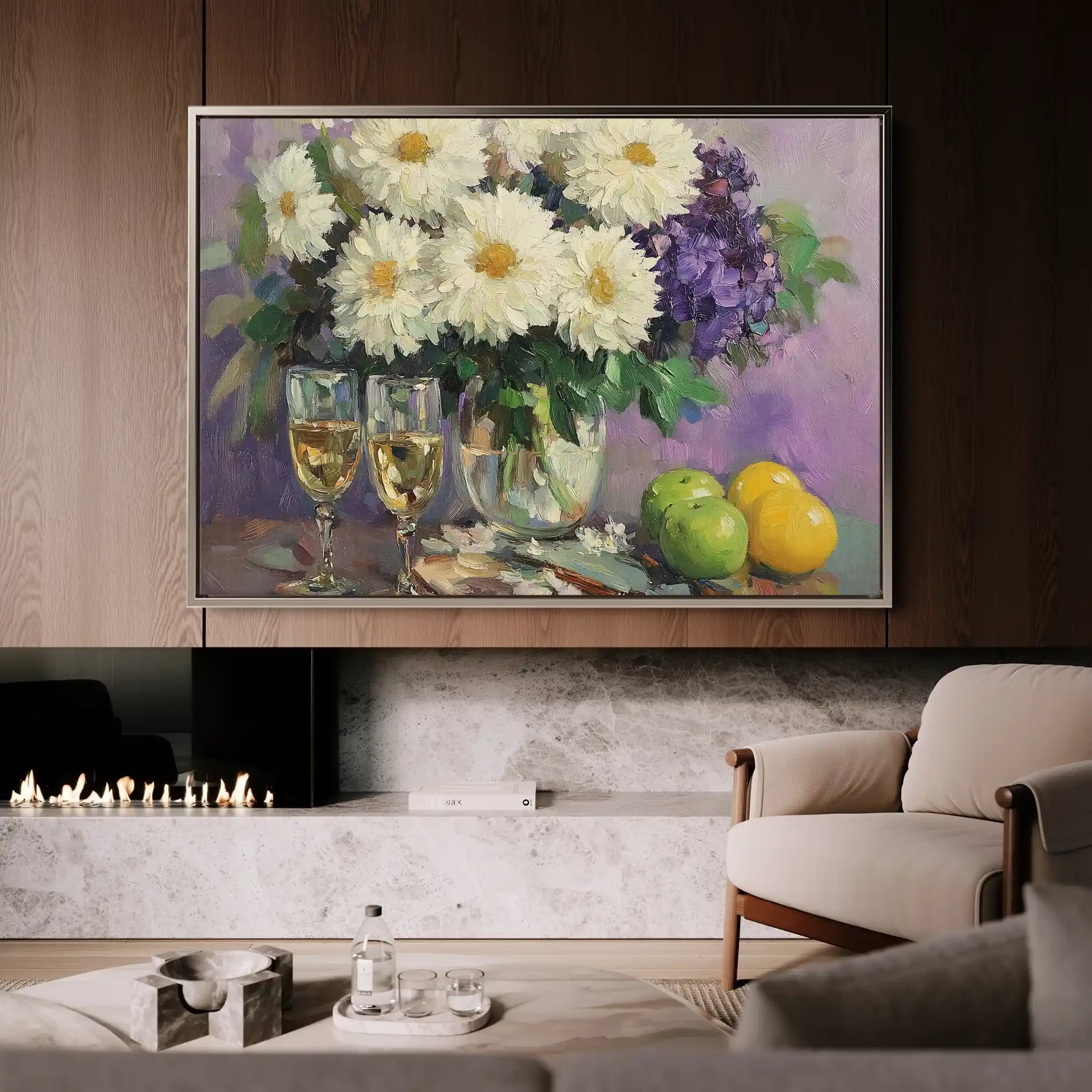 Floral Canvas Wall Art WAD973-F 90 x 60 cm / Stretched on hidden frame