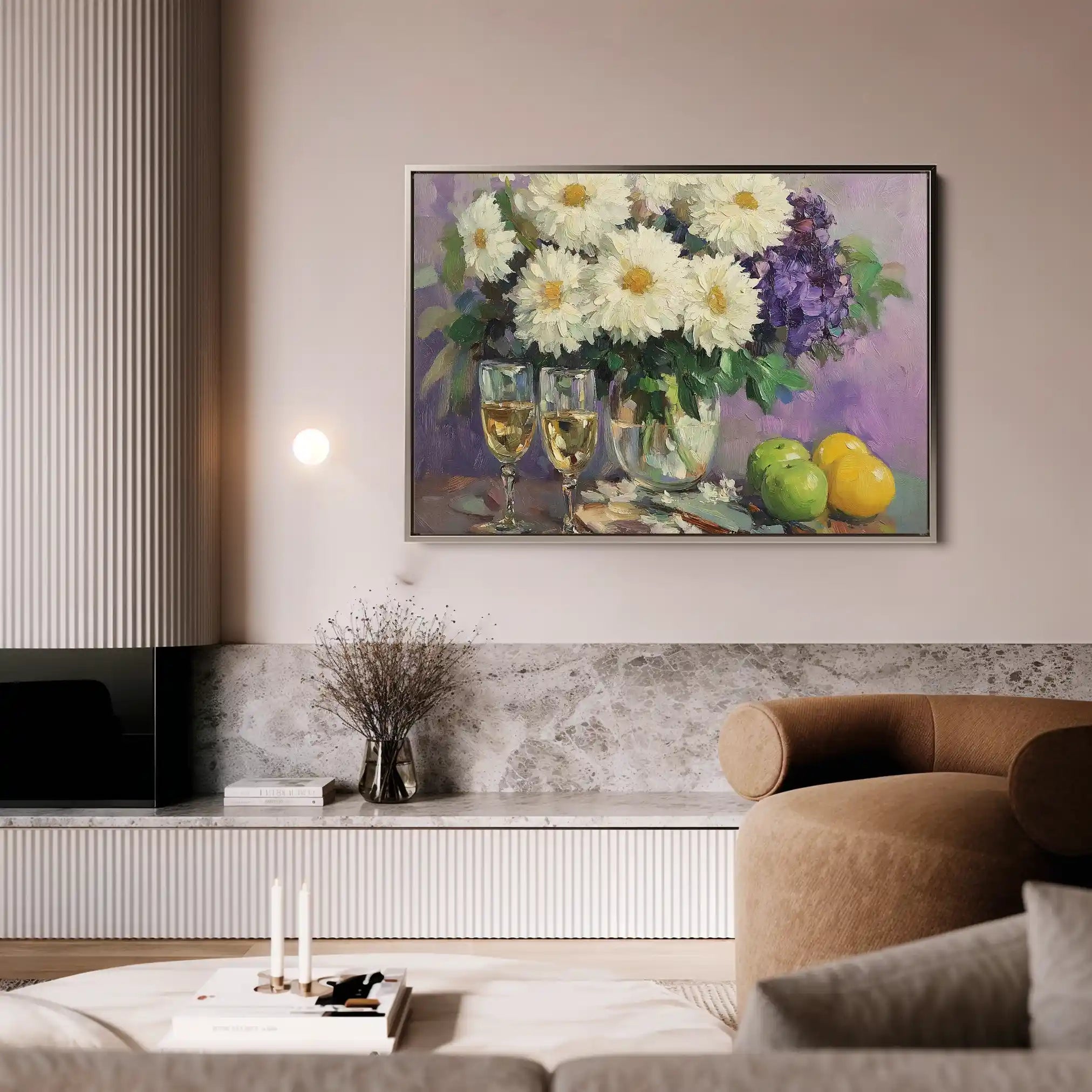 Floral Canvas Wall Art WAD973-F 90 x 60 cm / Stretched on hidden frame