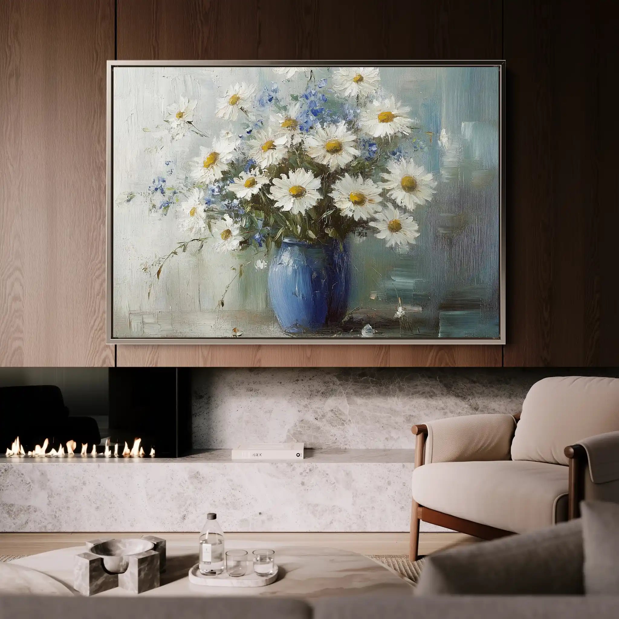 Floral Canvas Wall Art WAD974-F 90 x 60 cm / Stretched on hidden frame