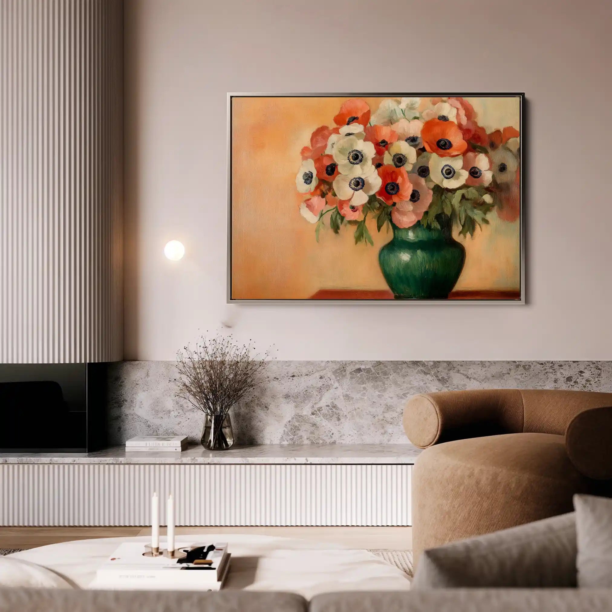 Floral Canvas Wall Art WAD977-F 90 x 60 cm / Stretched on hidden frame