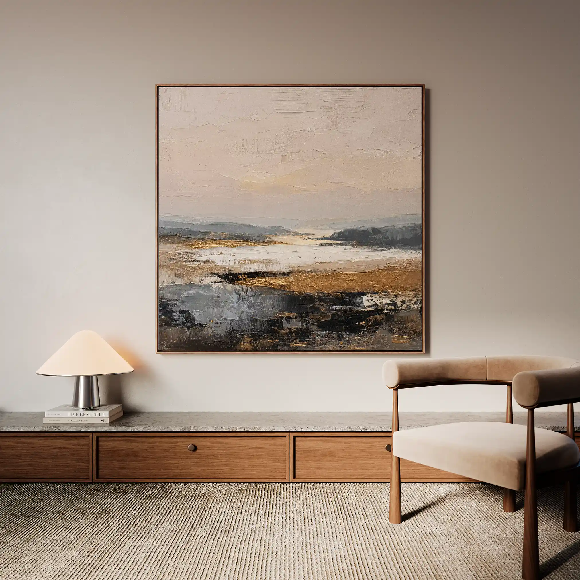 Abstract 980 Canvas Art 60 x 60 cm / Stretched on hidden frame