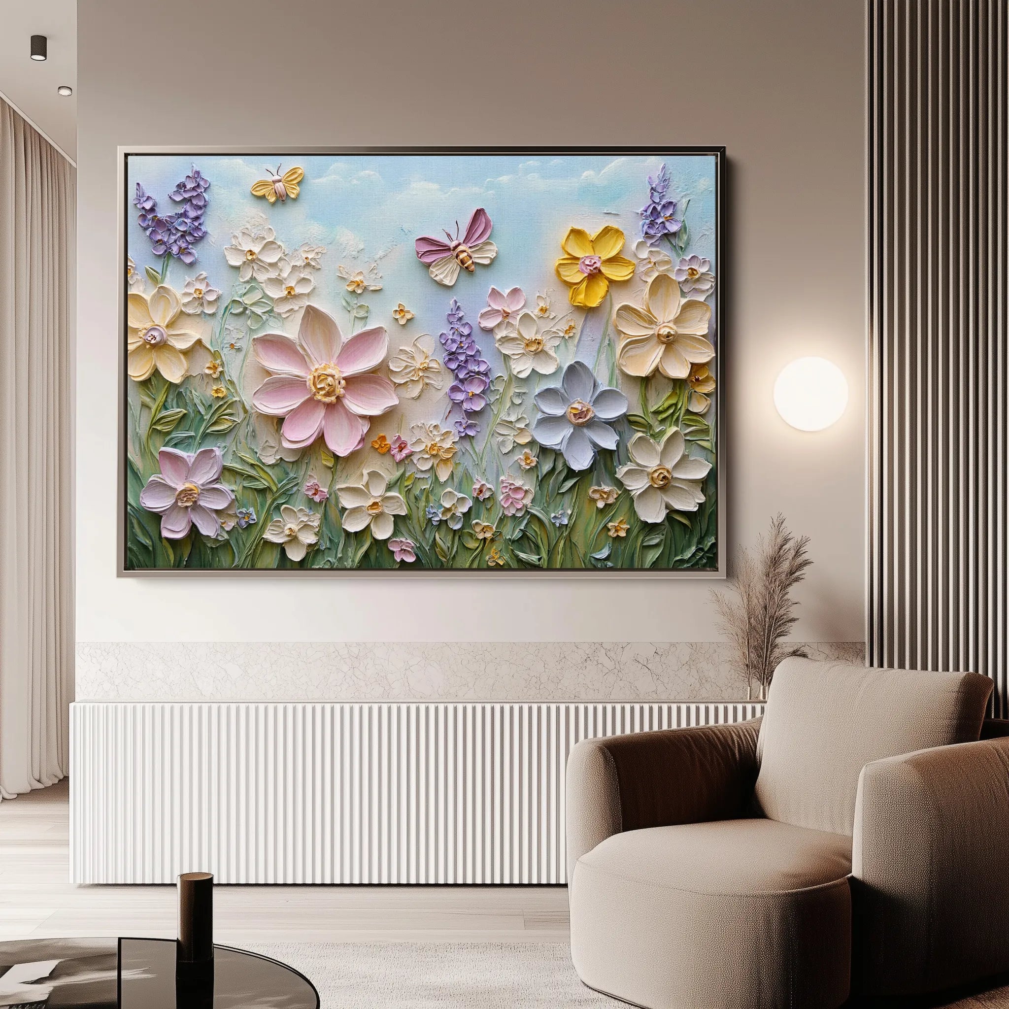 Floral Canvas Wall Art WAD980-F 90 x 60 cm / Stretched on hidden frame