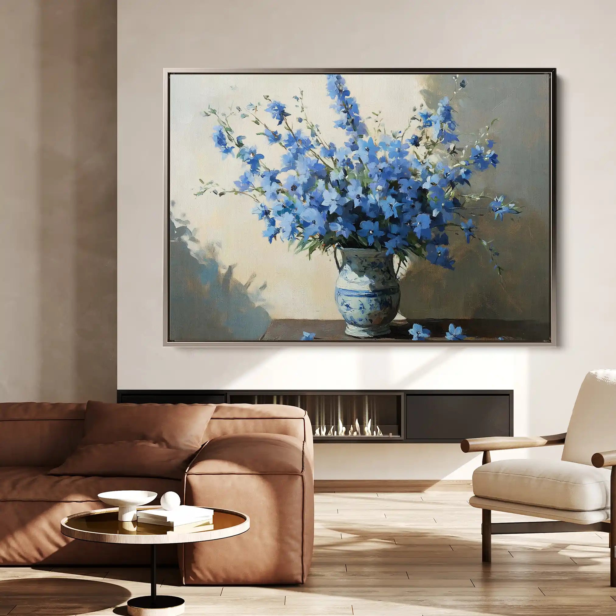 Floral Canvas Wall Art WAD982-F 90 x 60 cm / Stretched on hidden frame