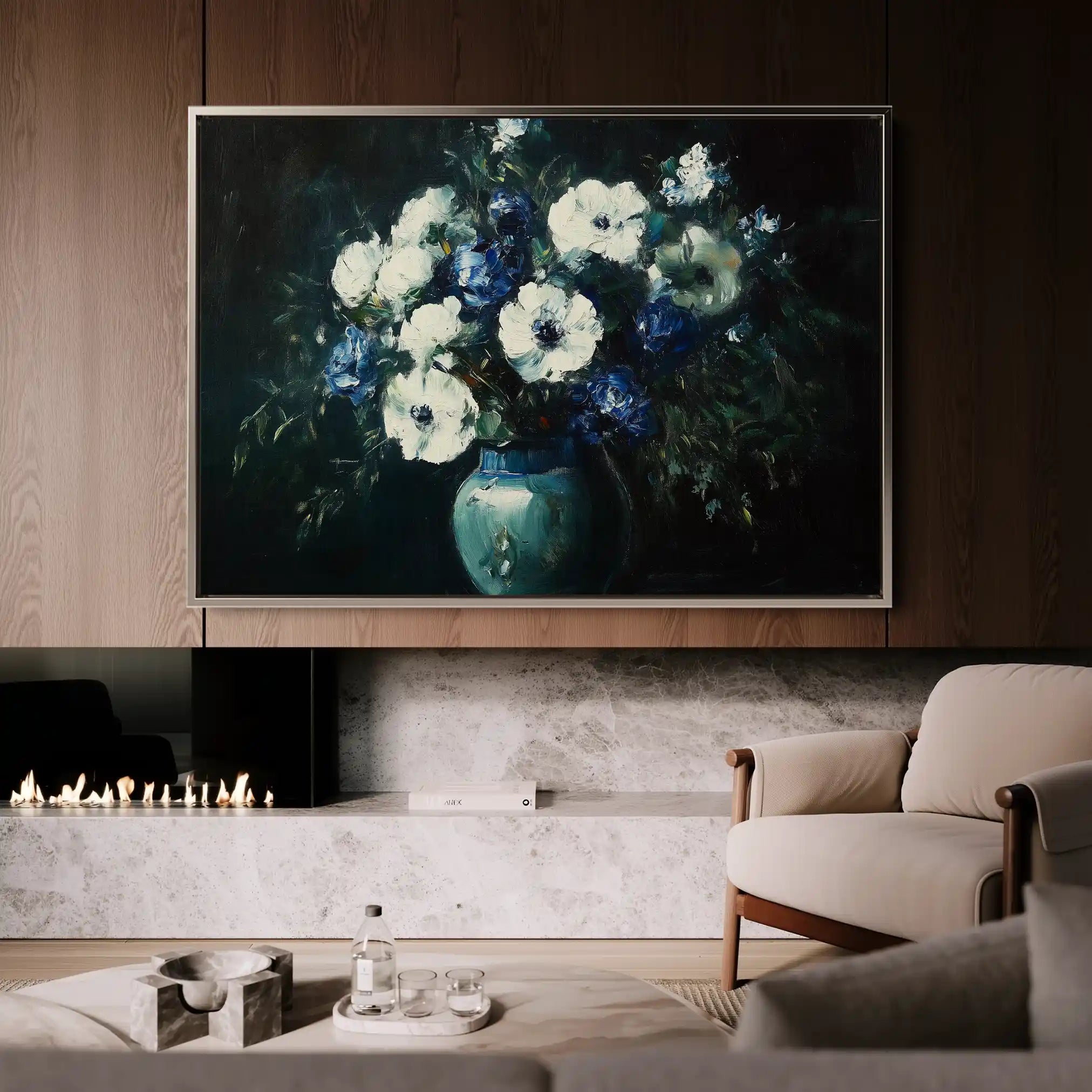 Floral Canvas Wall Art WAD985-F 90 x 60 cm / Stretched on hidden frame