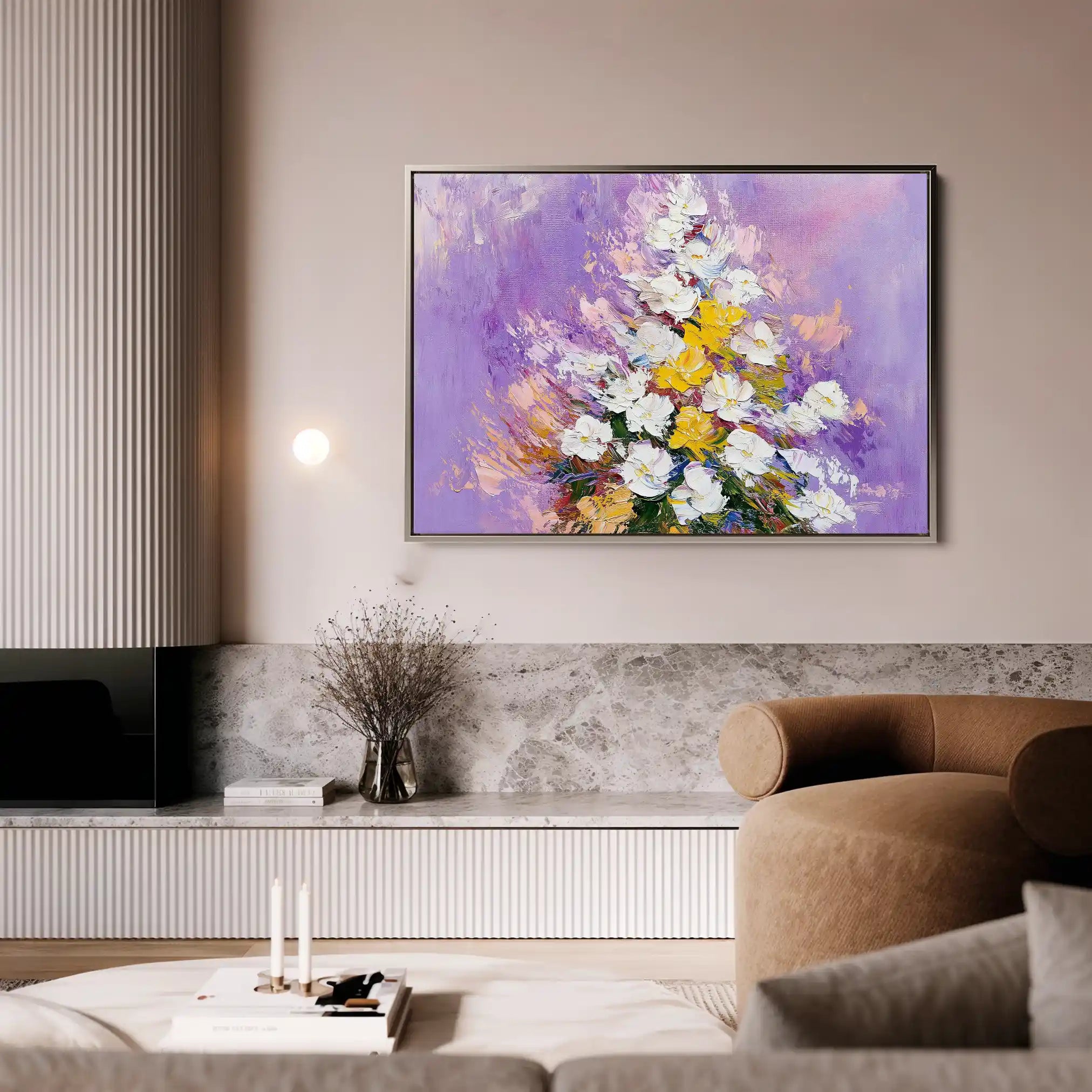 Floral Canvas Wall Art WAD986-F 90 x 60 cm / Stretched on hidden frame