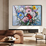 Floral Canvas Wall Art WAD987-F 90 x 60 cm / Stretched on hidden frame