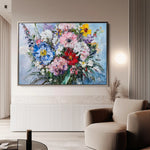 Floral Canvas Wall Art WAD987-F 90 x 60 cm / Stretched on hidden frame