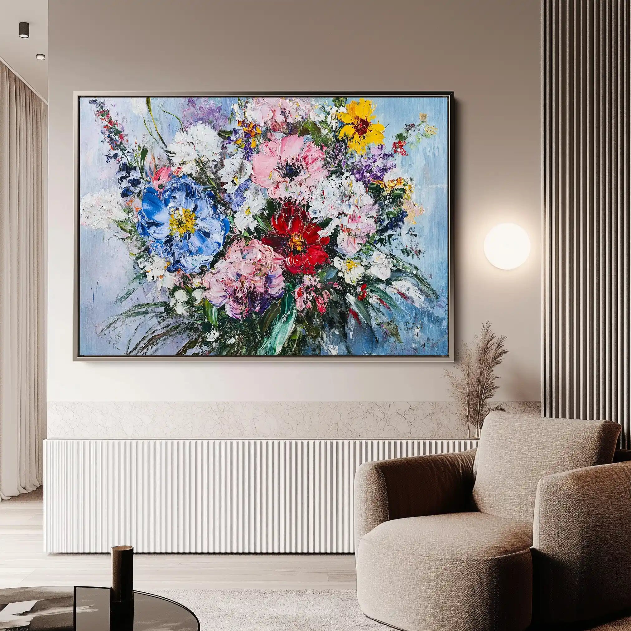 Floral Canvas Wall Art WAD987-F 90 x 60 cm / Stretched on hidden frame