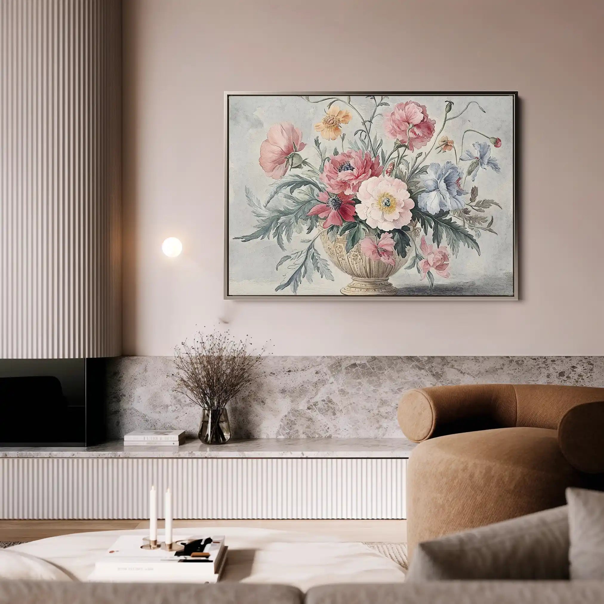 Floral Canvas Wall Art WAD988-F 90 x 60 cm / Stretched on hidden frame