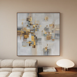 Abstract 989 Canvas Art 60 x 60 cm / Stretched on hidden frame