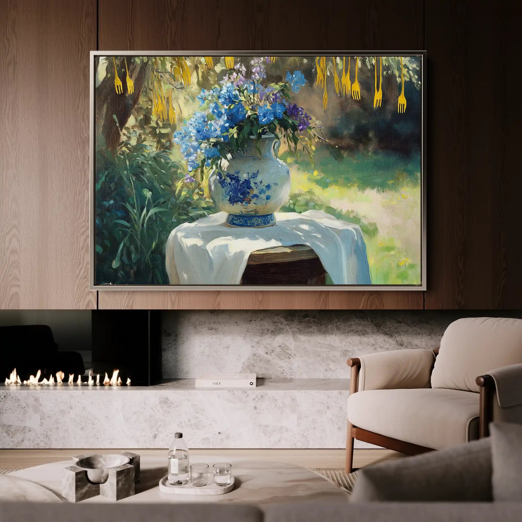 Floral Canvas Wall Art WAD989-F 90 x 60 cm / Stretched on hidden frame