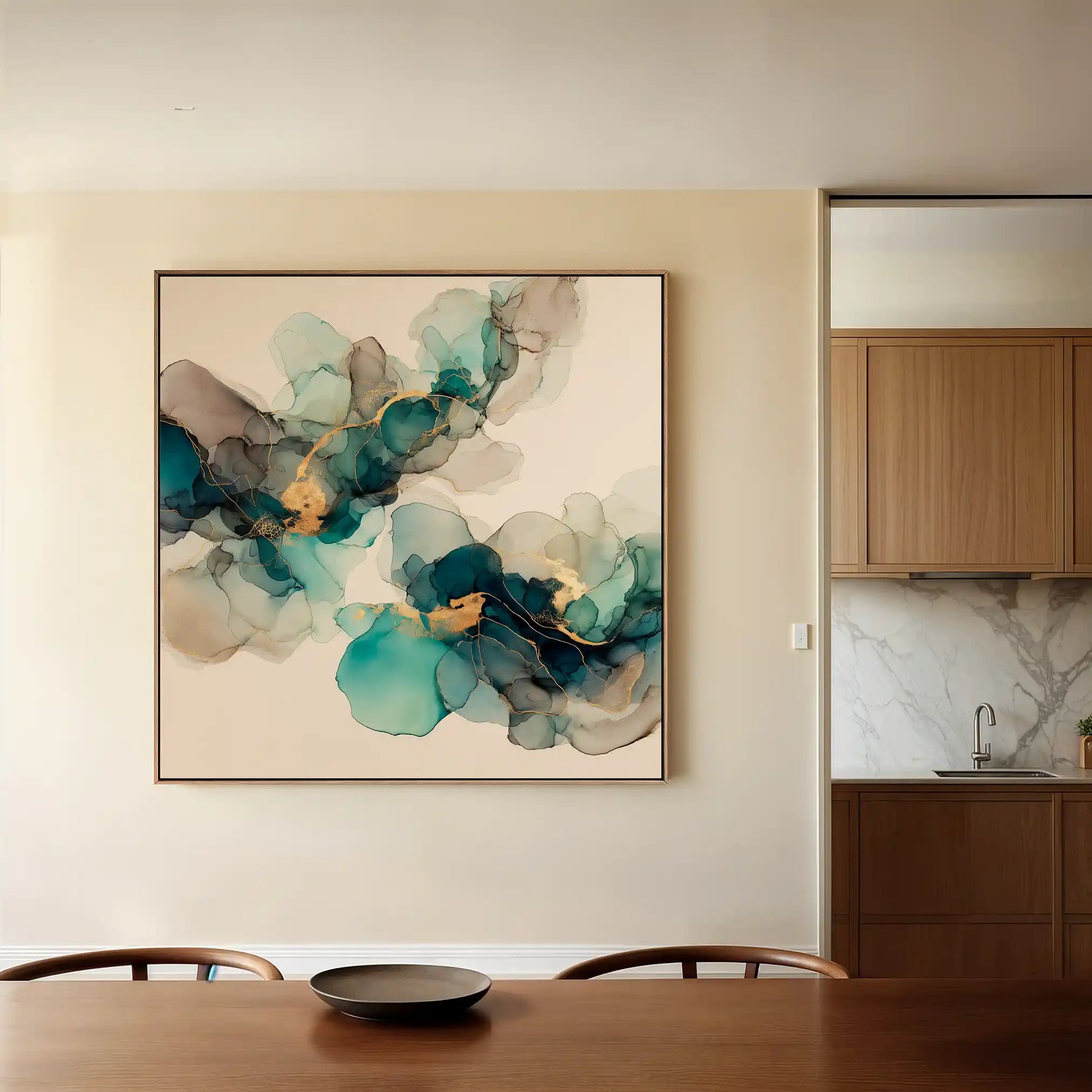 Abstract 990 Canvas Art 60 x 60 cm / Stretched on hidden frame