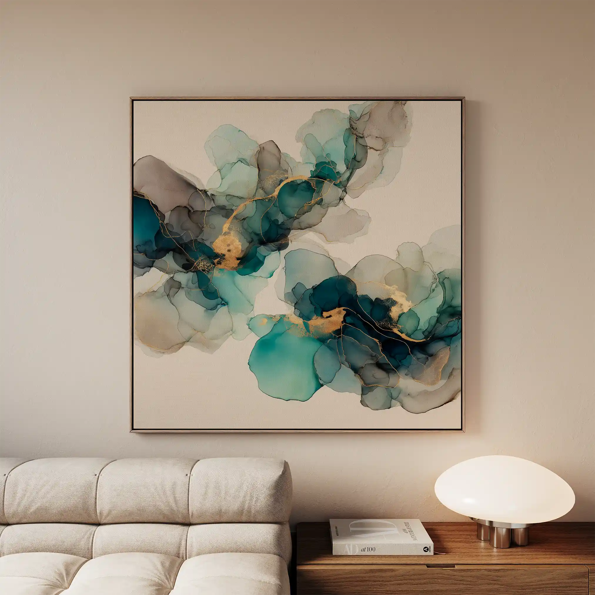 Abstract 990 Canvas Art 60 x 60 cm / Stretched on hidden frame