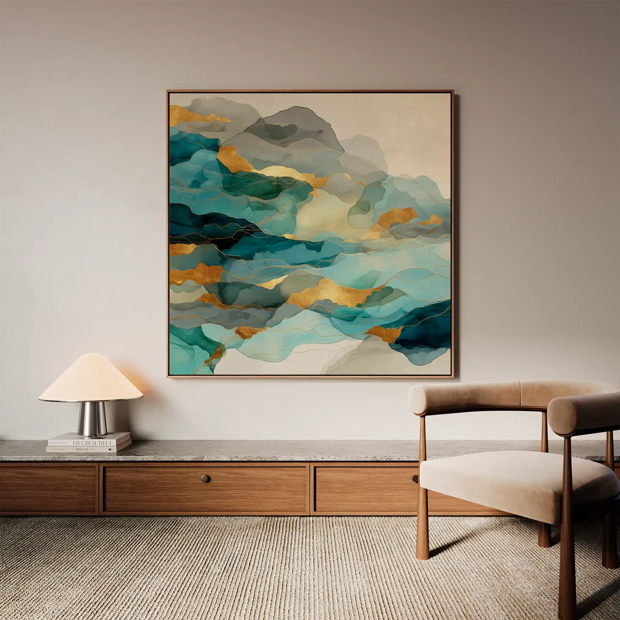 Abstract 991 Canvas Art 60 x 60 cm / Stretched on hidden frame