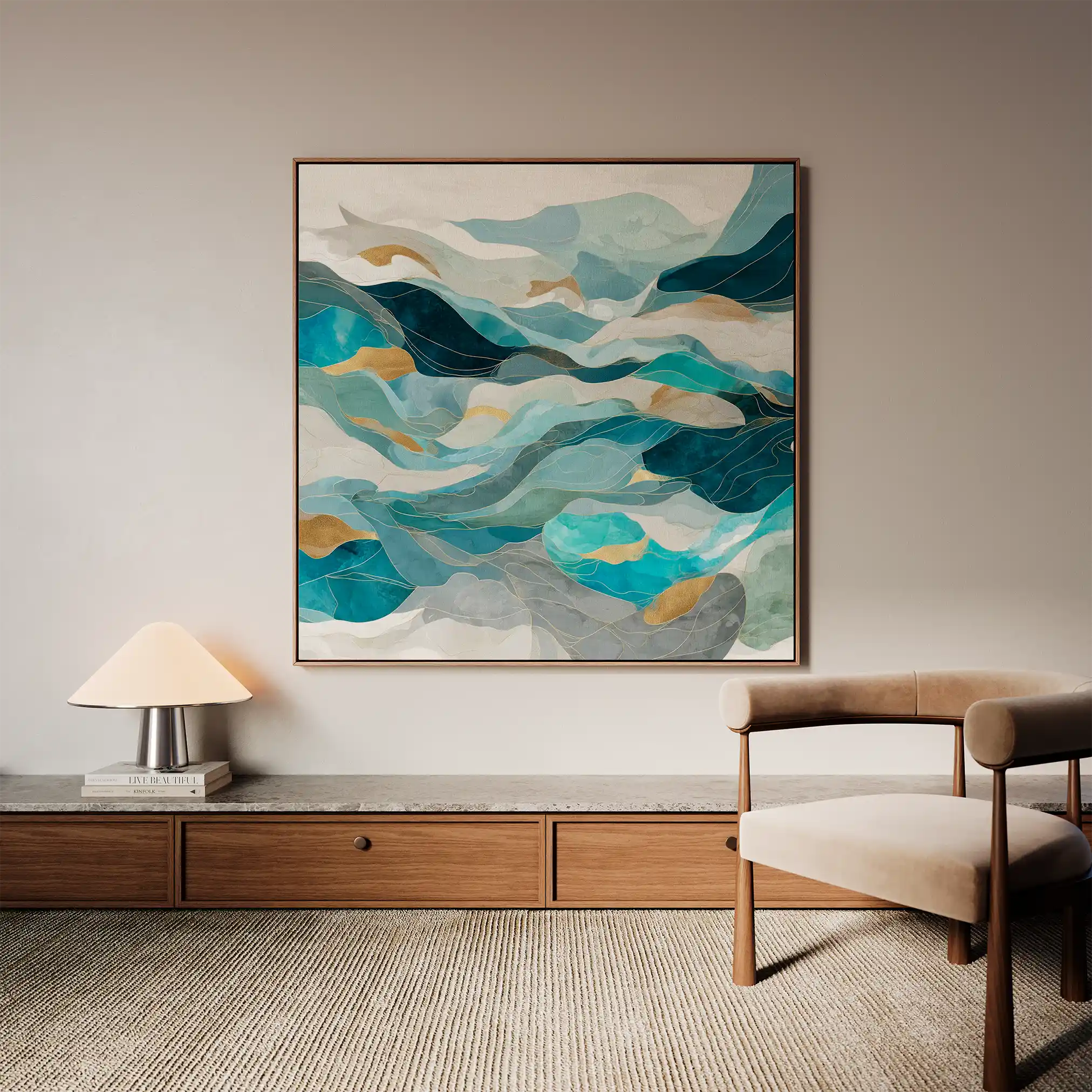 Abstract 992 Canvas Art 60 x 60 cm / Stretched on hidden frame