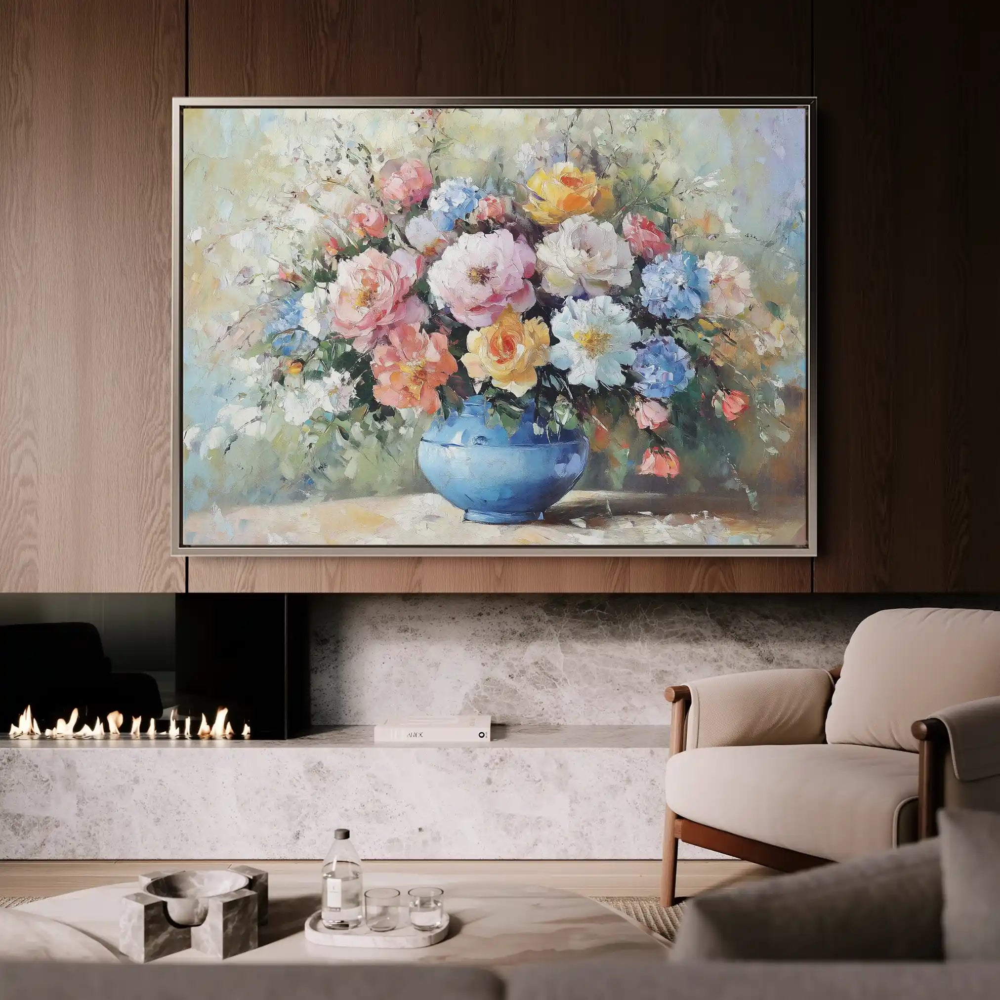 Floral Canvas Wall Art WAD994-F 90 x 60 cm / Stretched on hidden frame