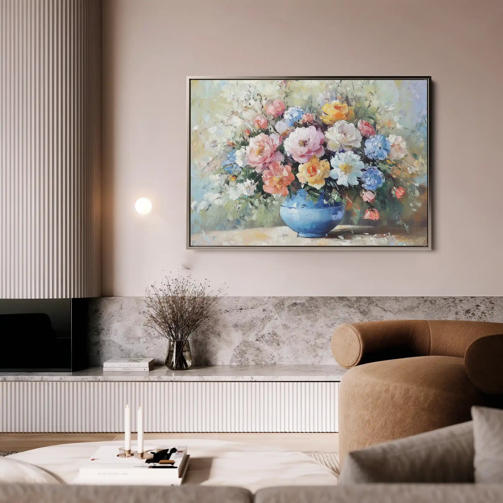 Floral Canvas Wall Art WAD994-F 90 x 60 cm / Stretched on hidden frame