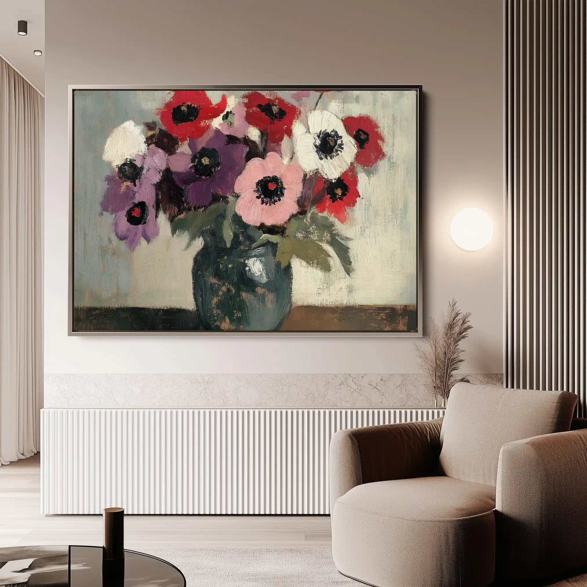 Floral Canvas Wall Art WAD995-F 90 x 60 cm / Stretched on hidden frame