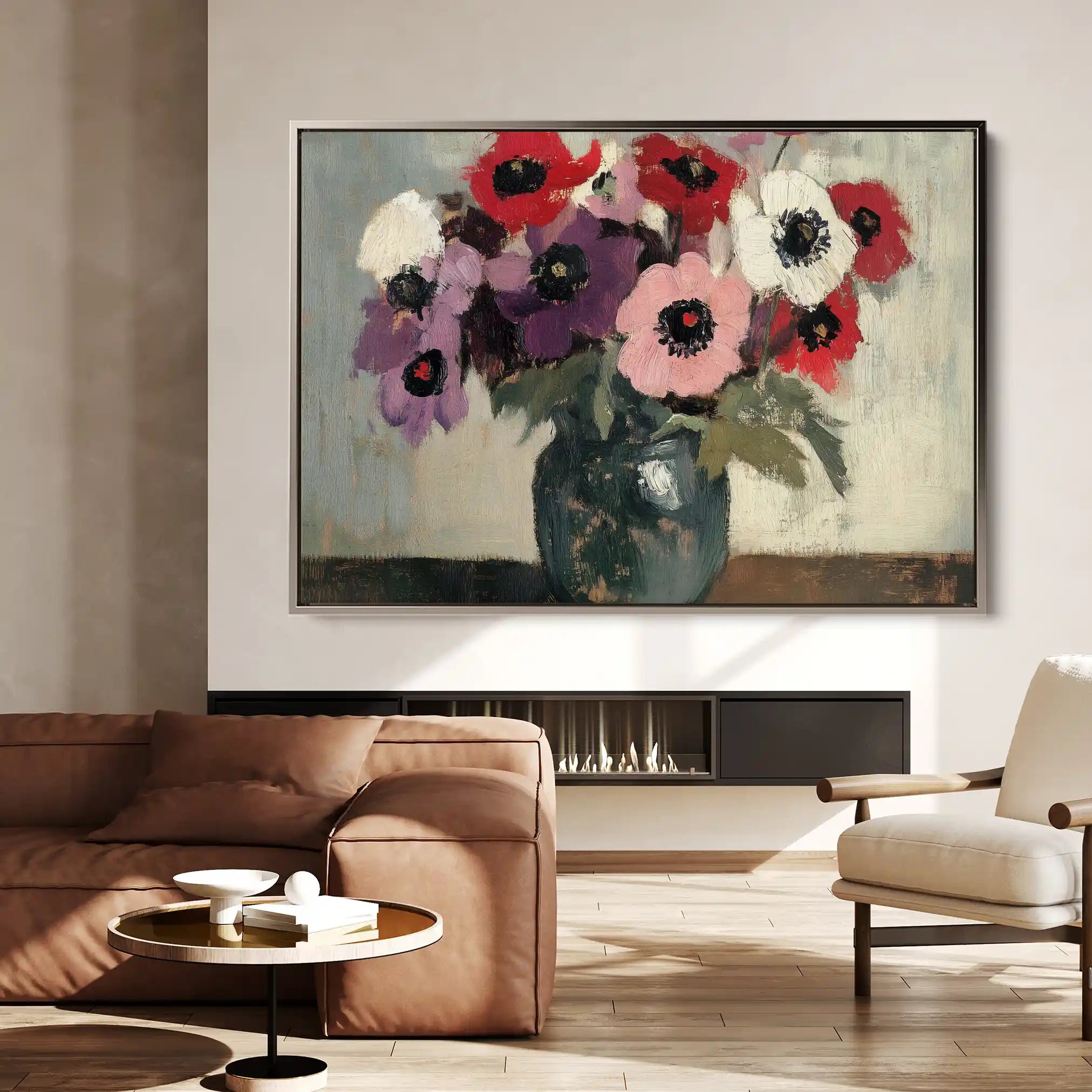 Floral Canvas Wall Art WAD995-F 90 x 60 cm / Stretched on hidden frame