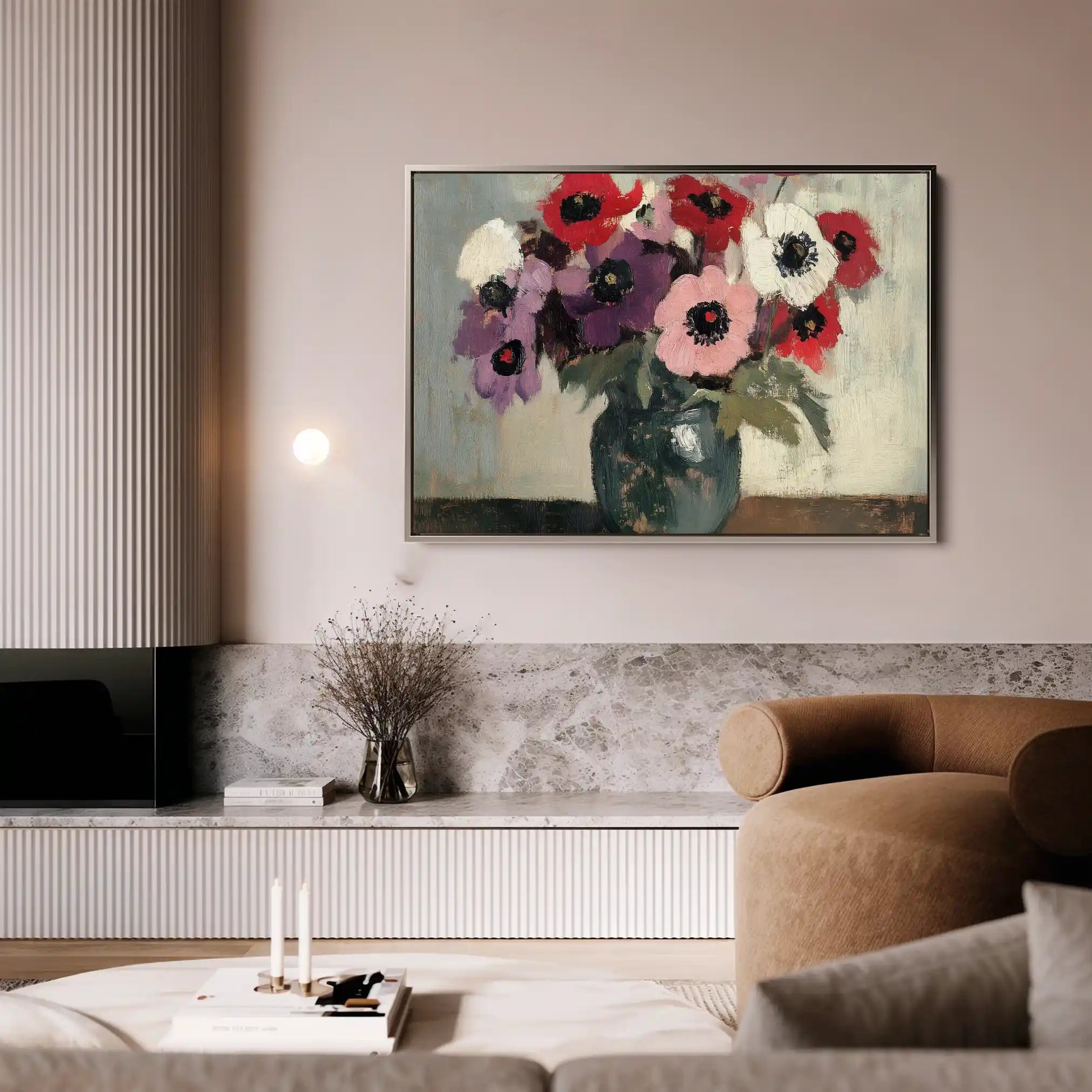 Floral Canvas Wall Art WAD995-F 90 x 60 cm / Stretched on hidden frame