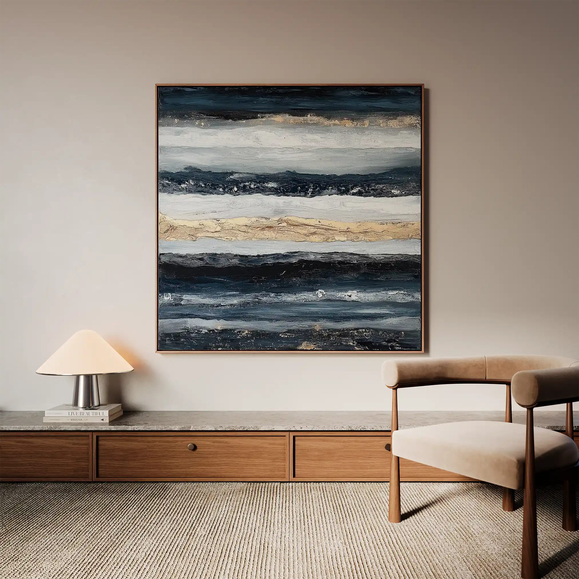 Abstract 996 Canvas Art 60 x 60 cm / Stretched on hidden frame