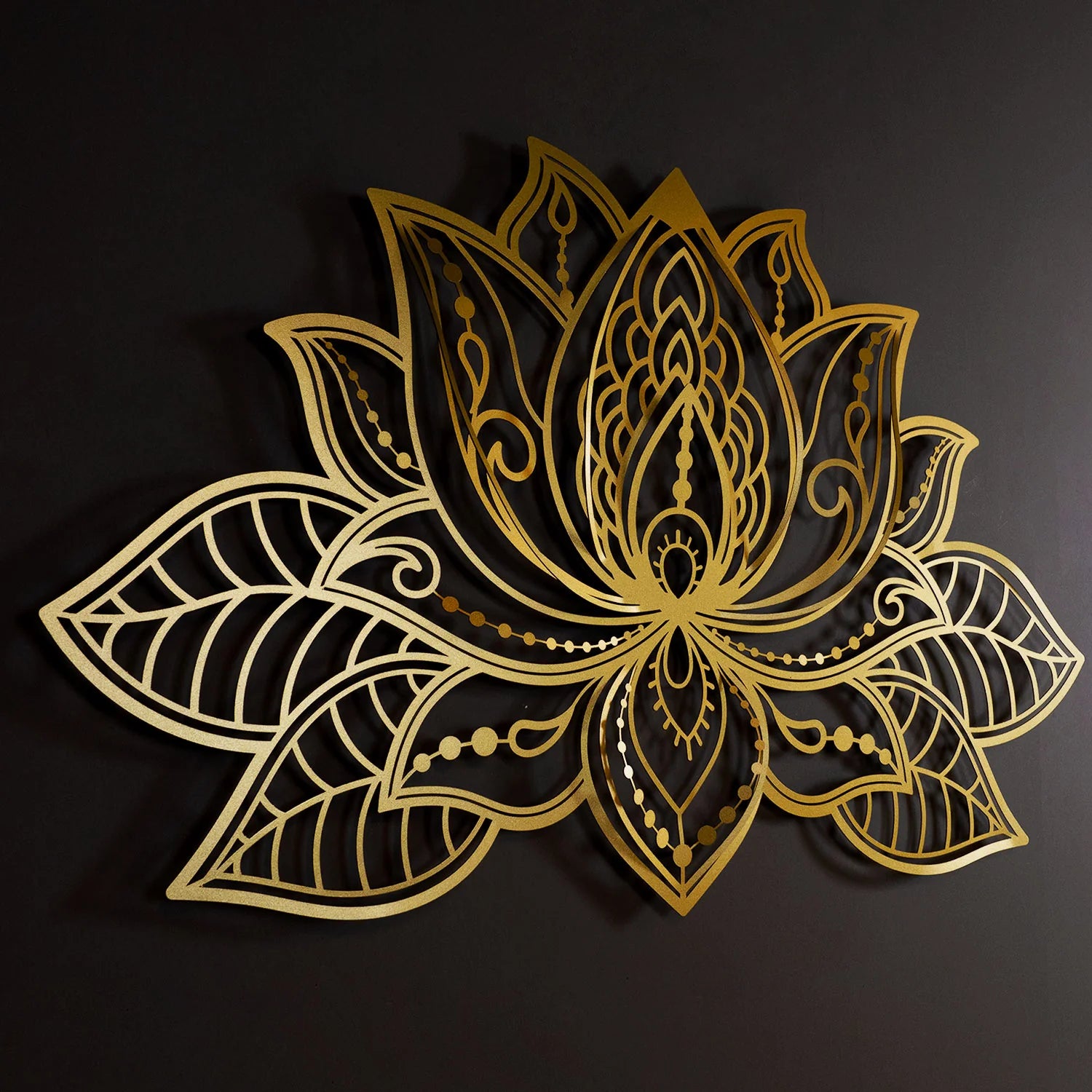 3D Lotus Mandala Metal Wall Art