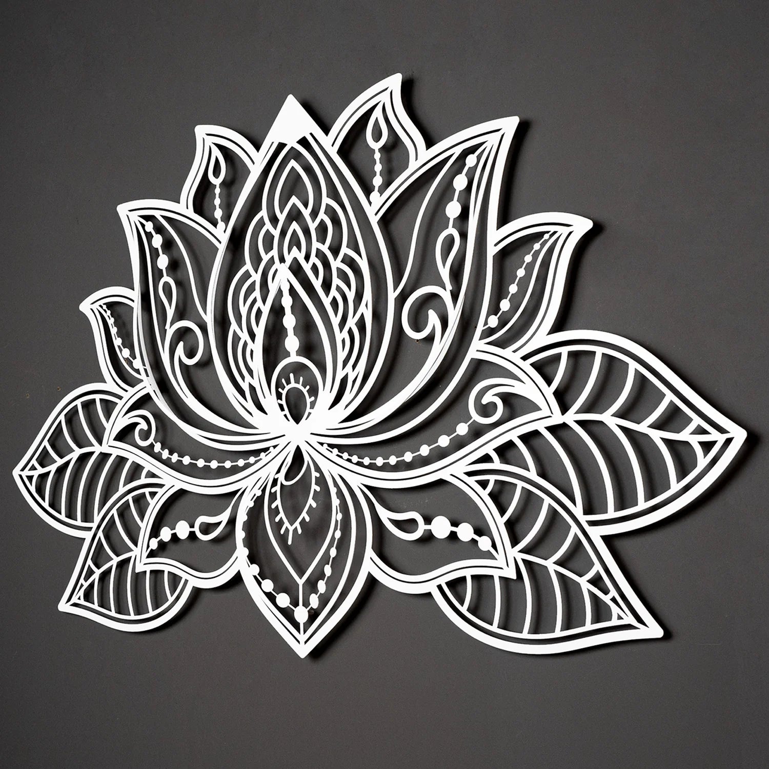3D Lotus Mandala Metal Wall Art