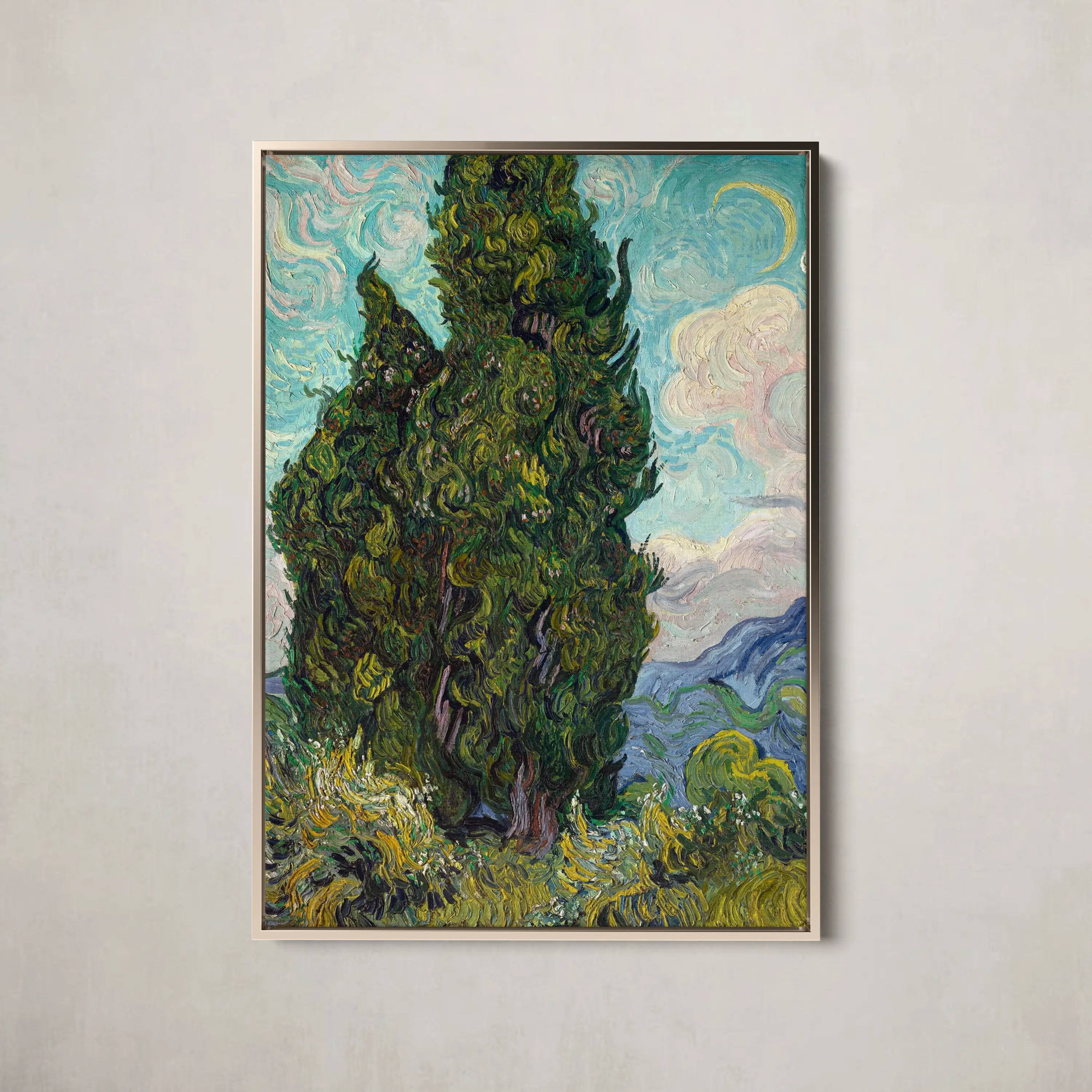 Cypresses (1889) by Vincent van Gogh