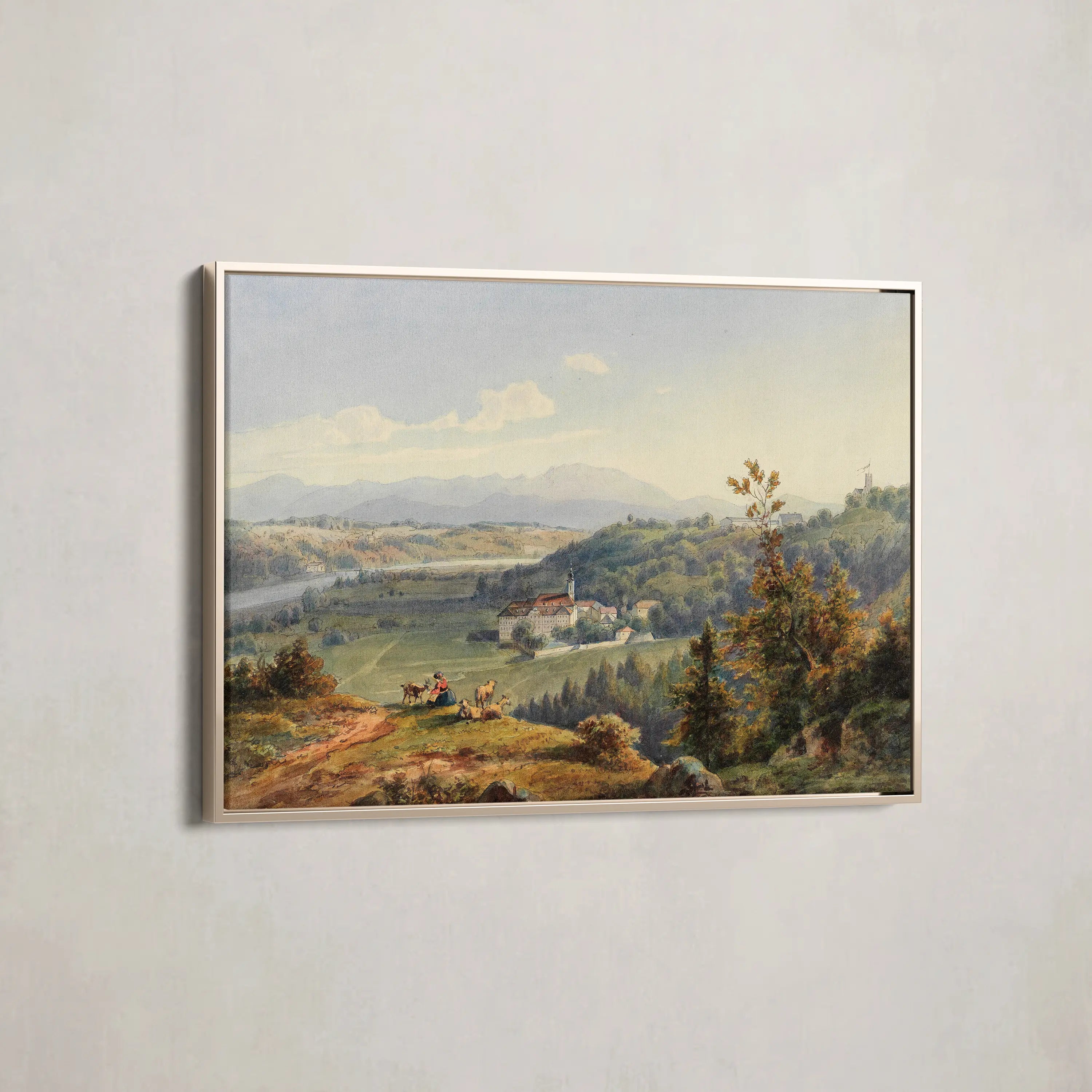 Ansicht Von Kloster Schäftlarn (1838) by Alois Flad