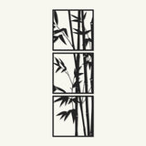Bamboo 3 Set Metal Wall Art