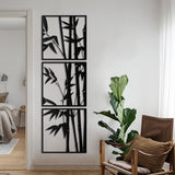 Bamboo 3 Set Metal Wall Art
