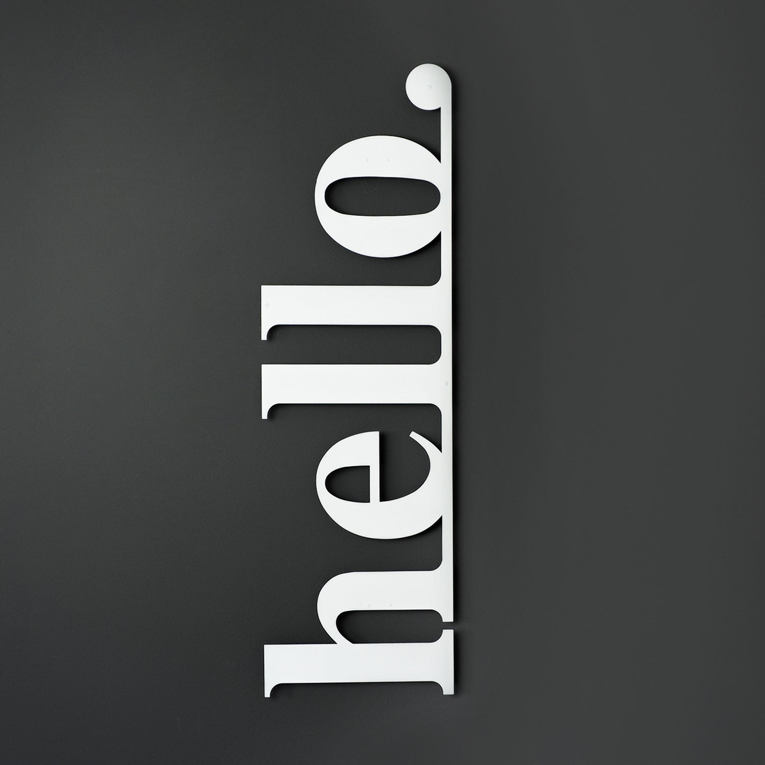 Hello Vertical Metal Wall Art