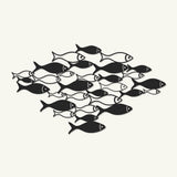 Fish Swarm Metal Wall Art